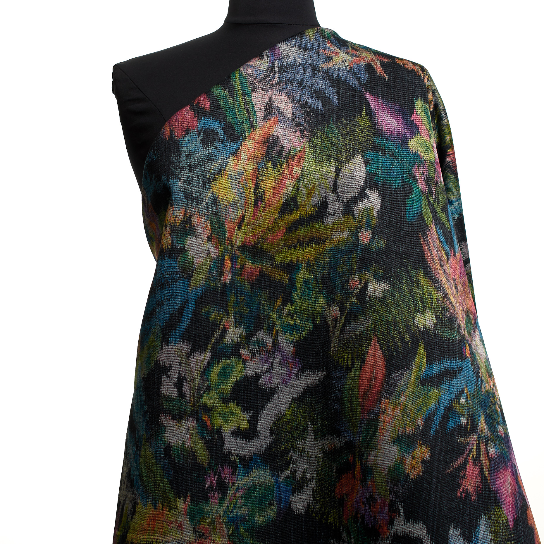 Jacquard, Cotton Blend, Floral, Cyaneus&Golden Apricot