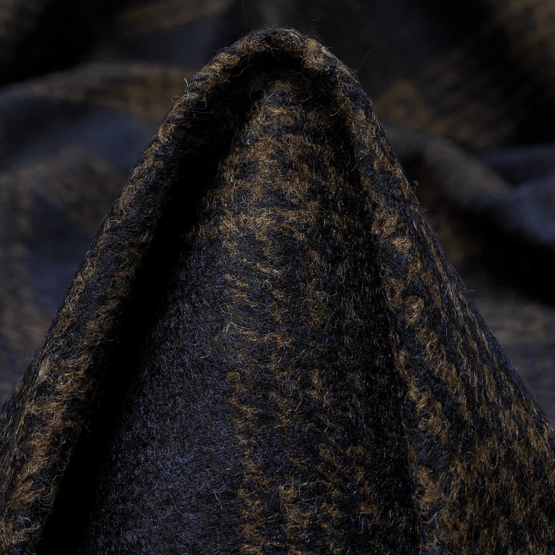 Jersey, Misto Lana, Quadro, Jet Black&Affogat (F000048024)