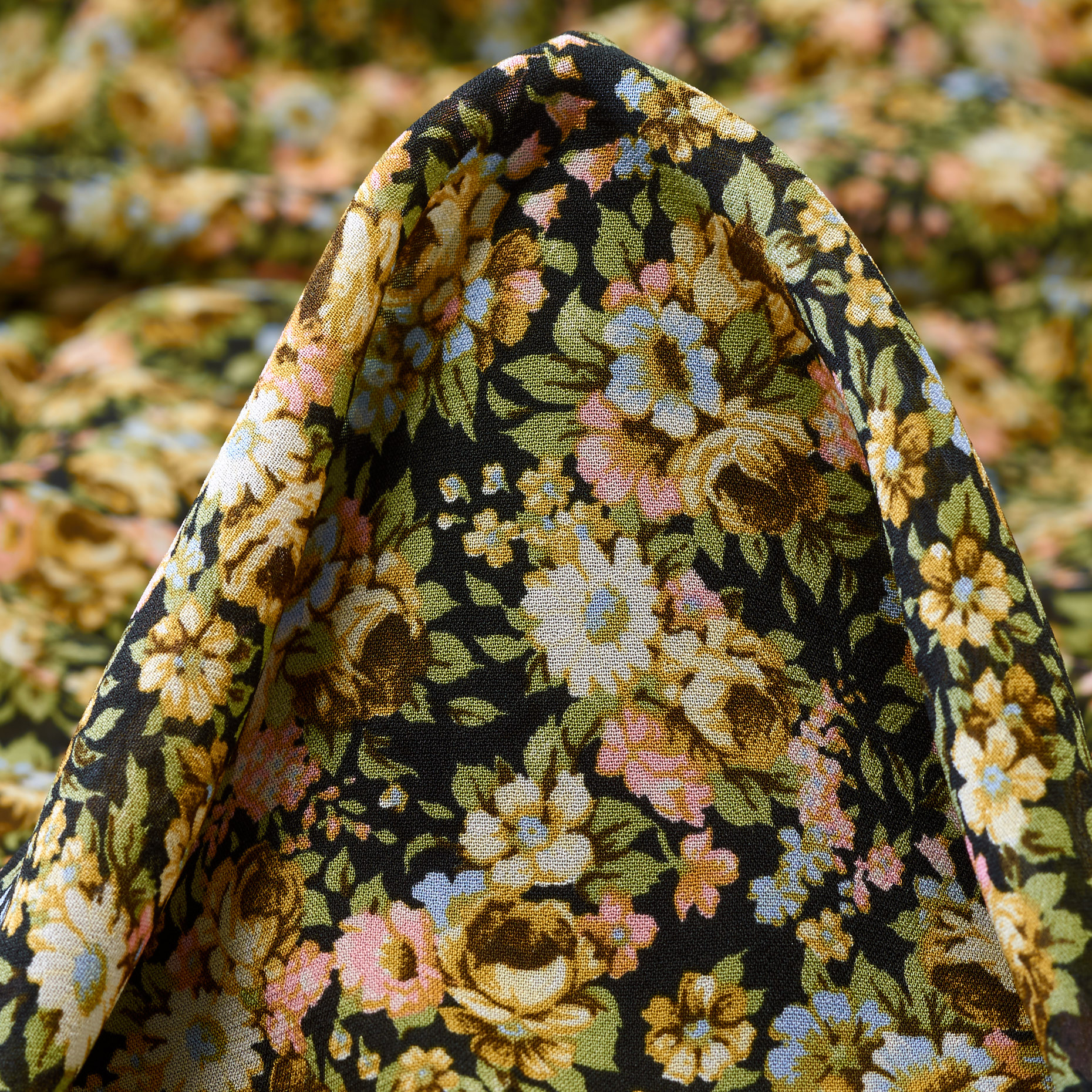 Voile, Viscosa, Floreale, Multicolor
