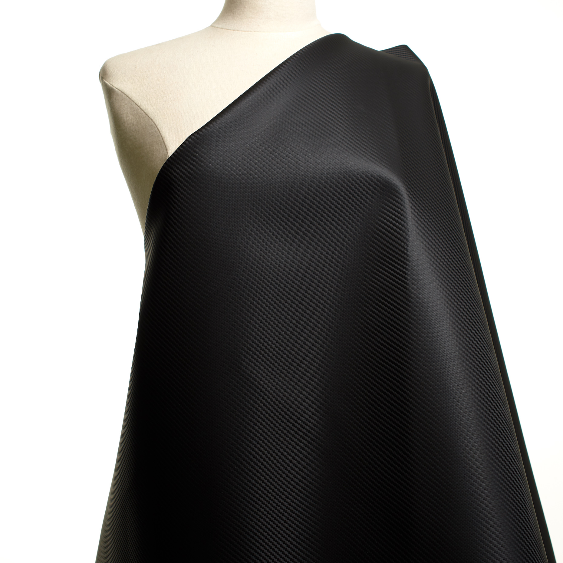 Cuero Vegano, Tela Rígida, Jet Black