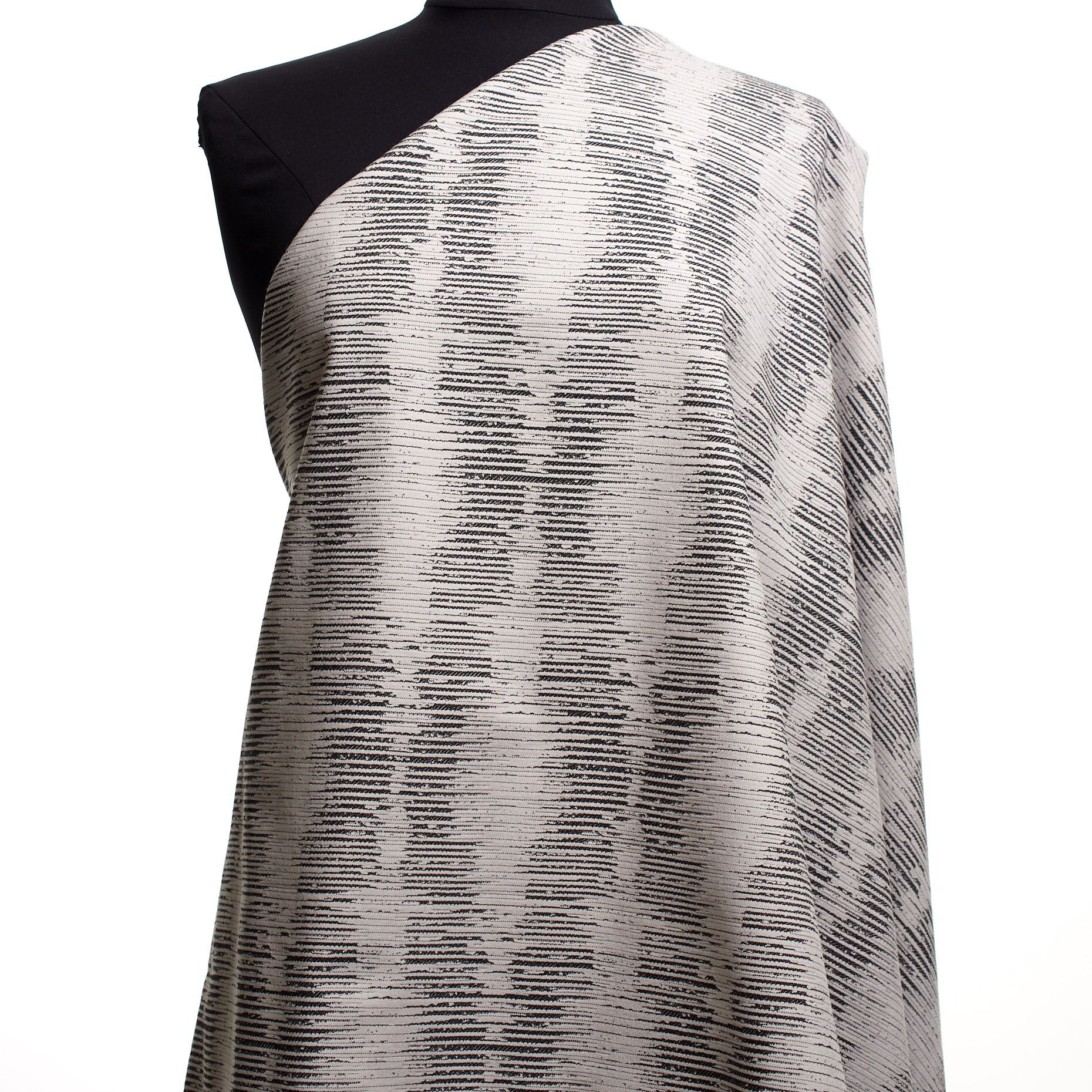 Жаккард , Хлопок, Стрейч, White Onyx&Anthracite