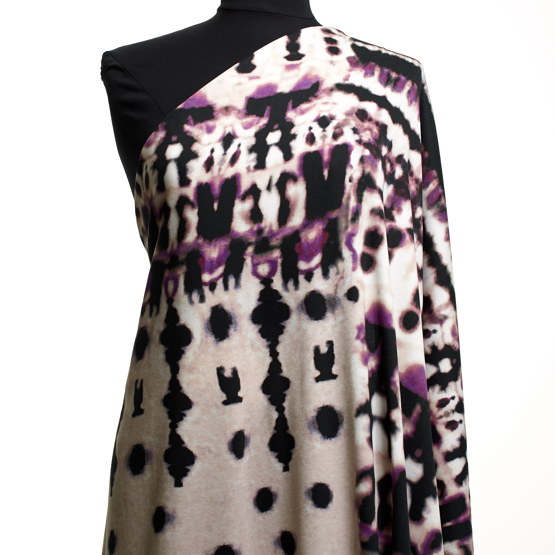 Rib Jersey, Cotton, Printed, Vulcan&Brown Rice