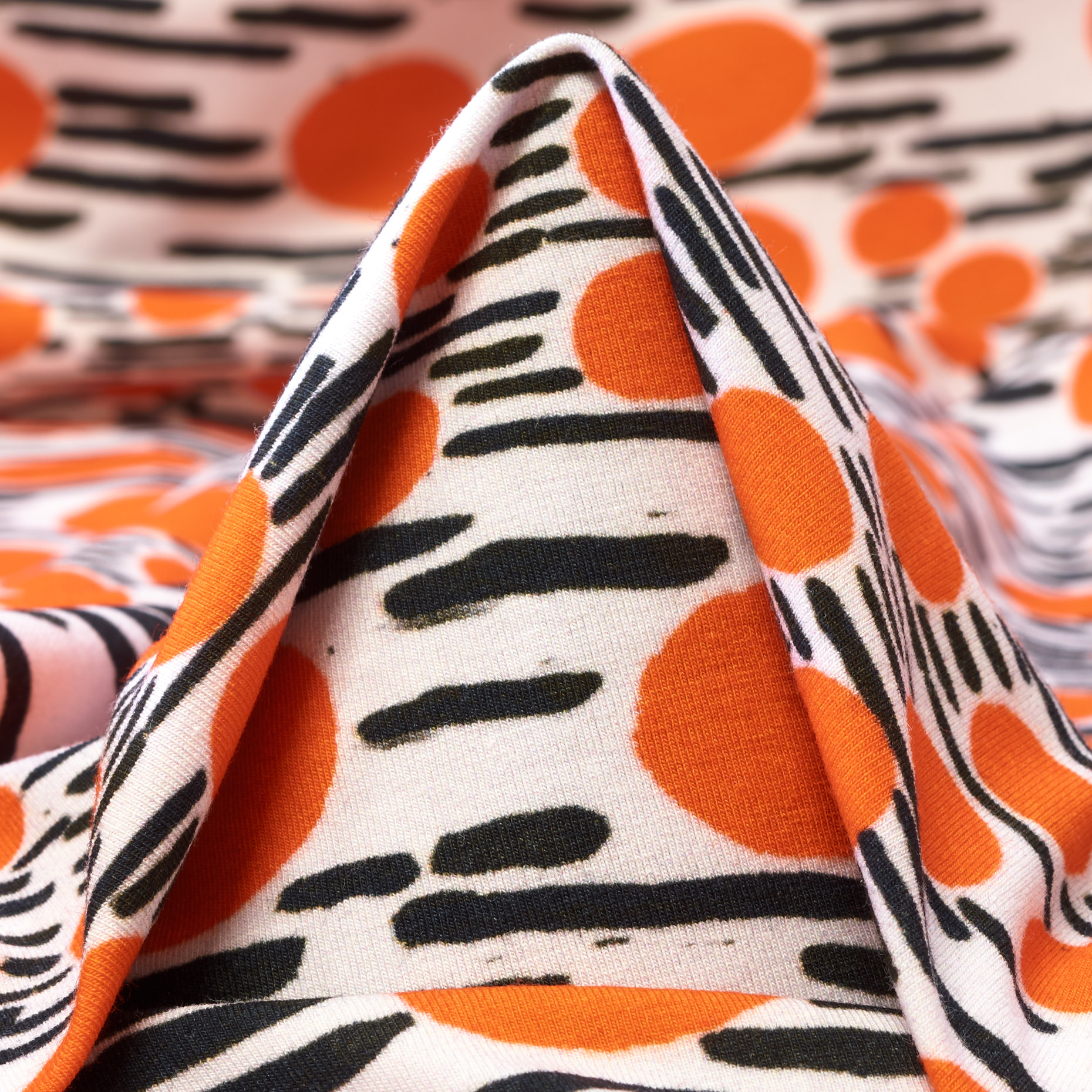 Single Jersey, Cotone, Puntinato, Red Orange
