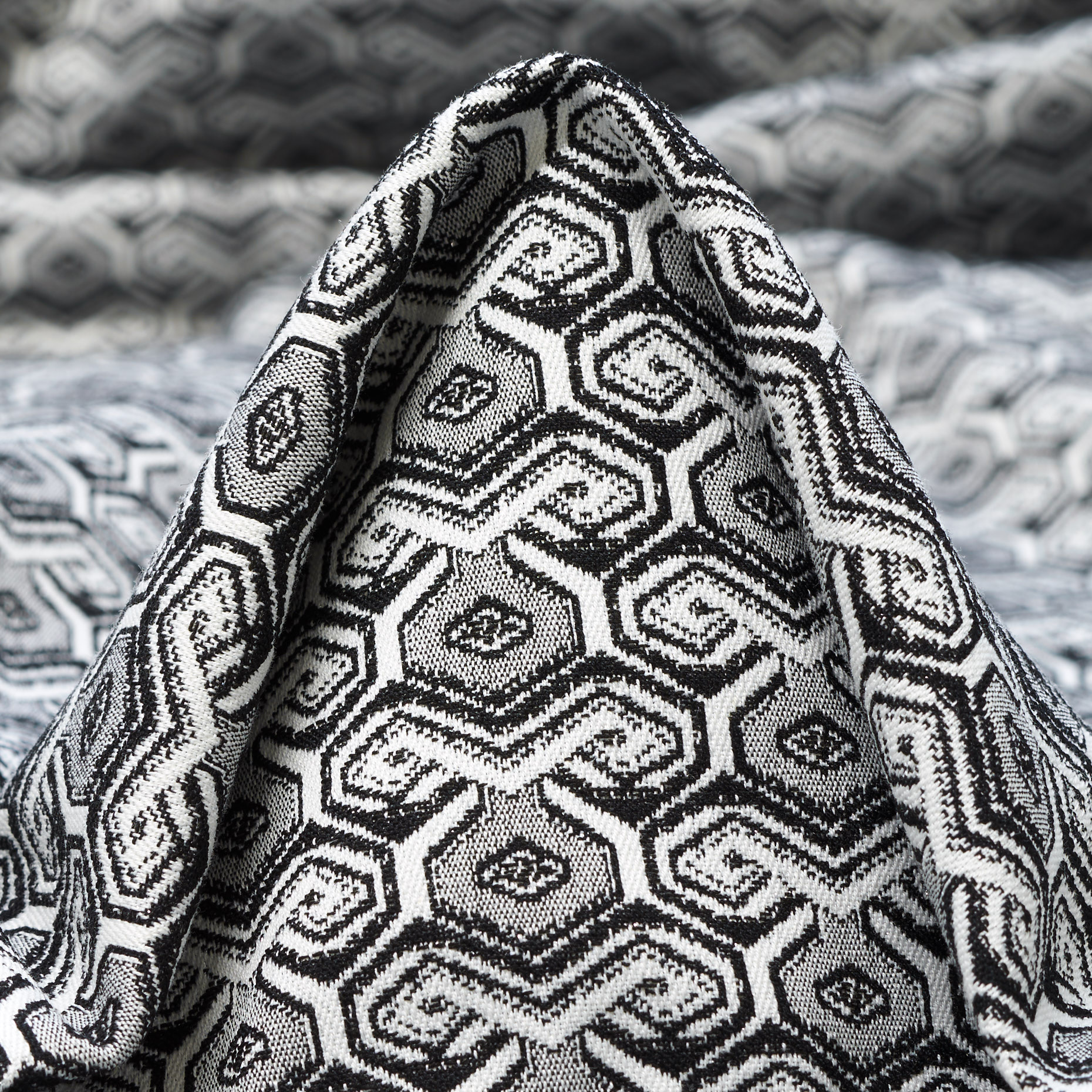 Jacquard, Cotone Elastico, Lurex, Kit&Raven Black (F000041468)