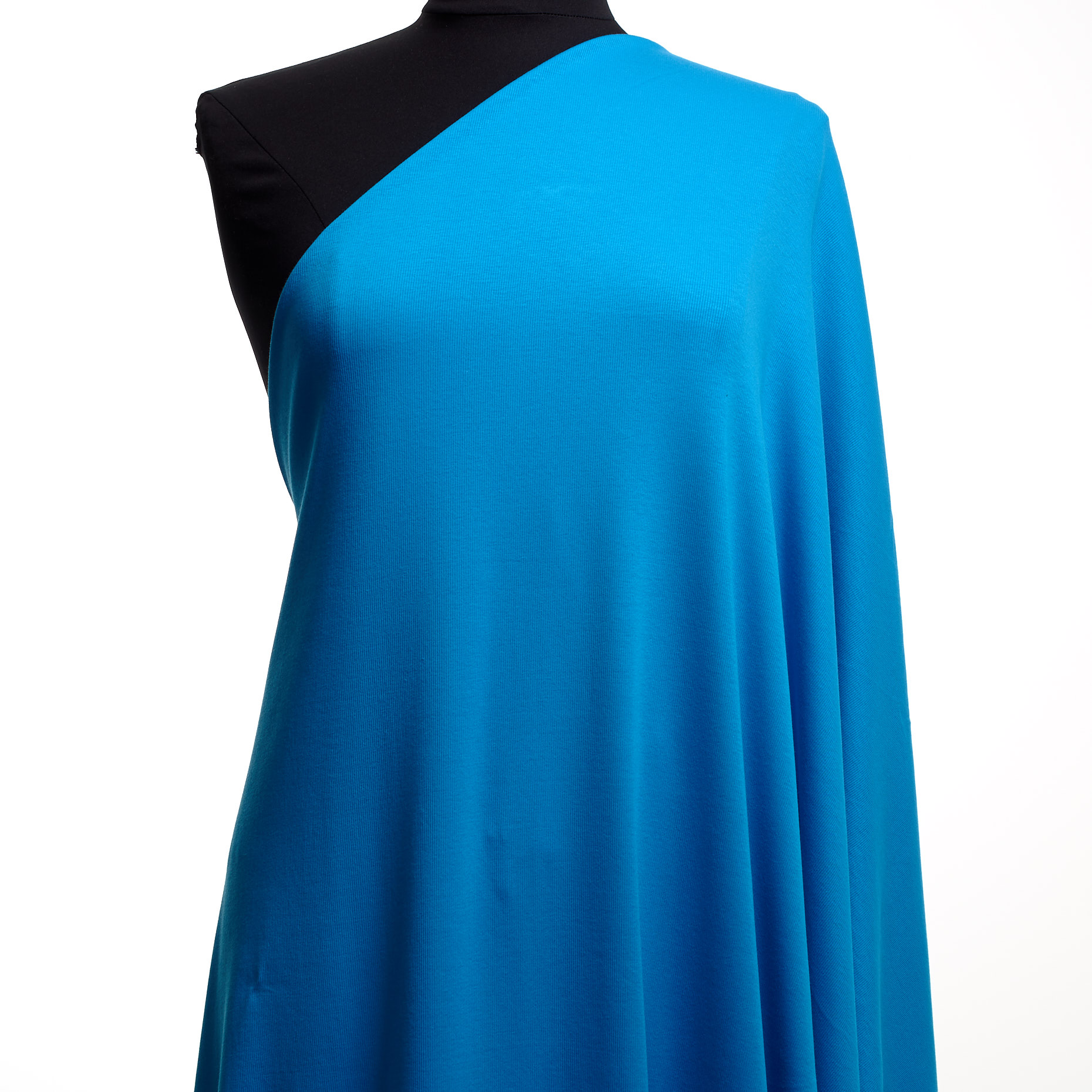 RIB JERSEY, COTTON ELASTIC, SWEDISH BLUE