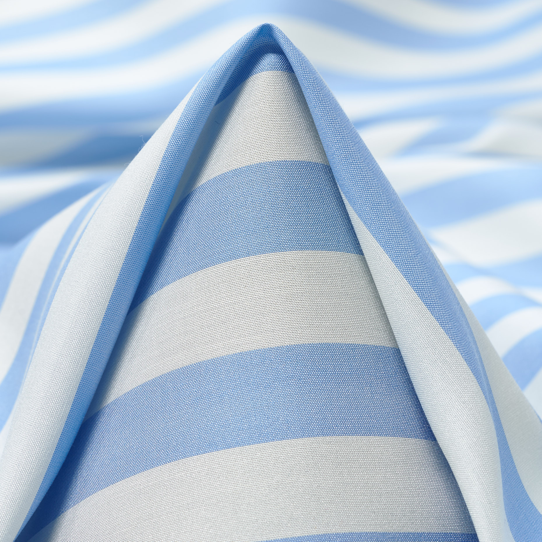Popeline, Seta, Rigato, Powder Blue&Snow White (F000043986)
