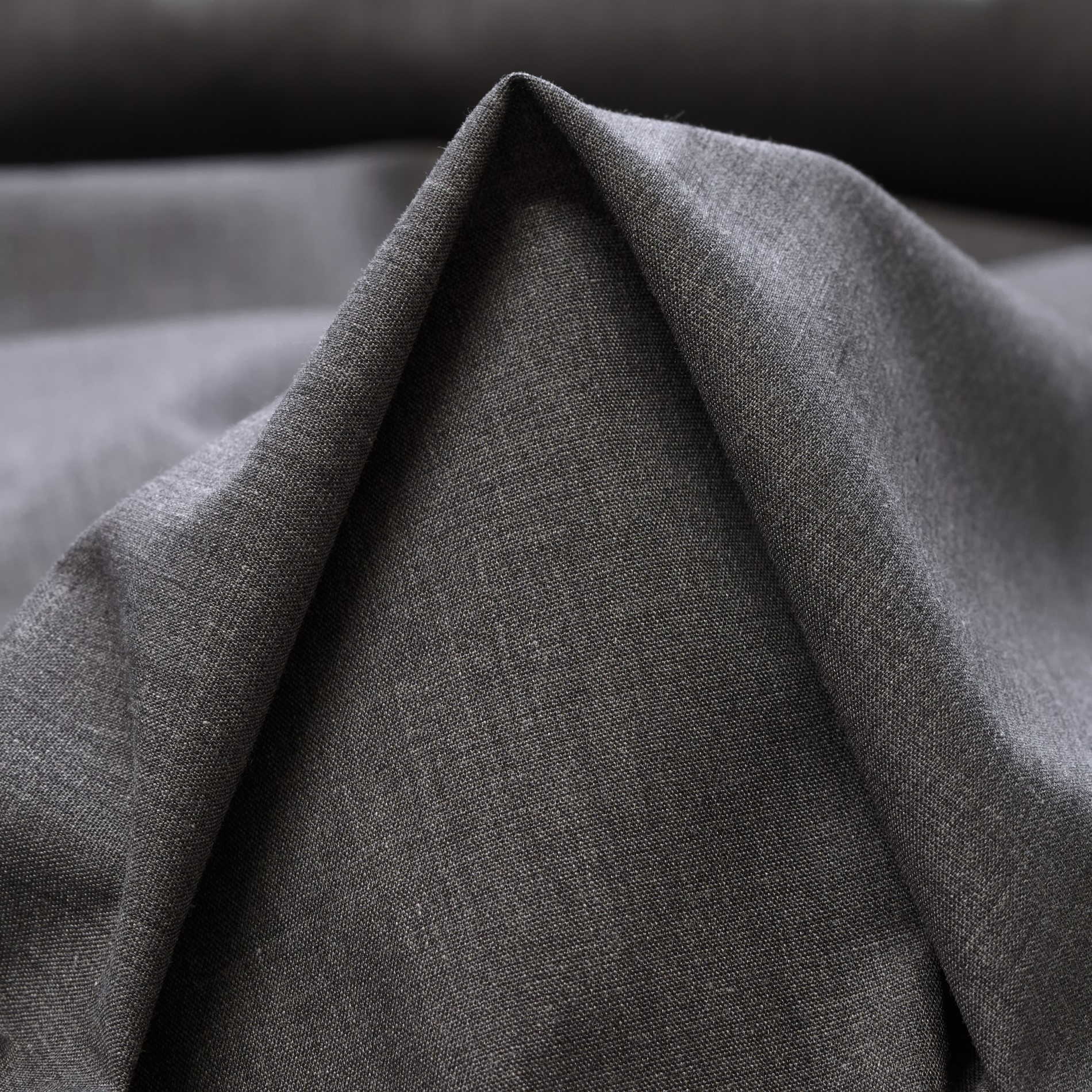 Фланель, Хлопок Смесовый, Меланж, Steel Gray