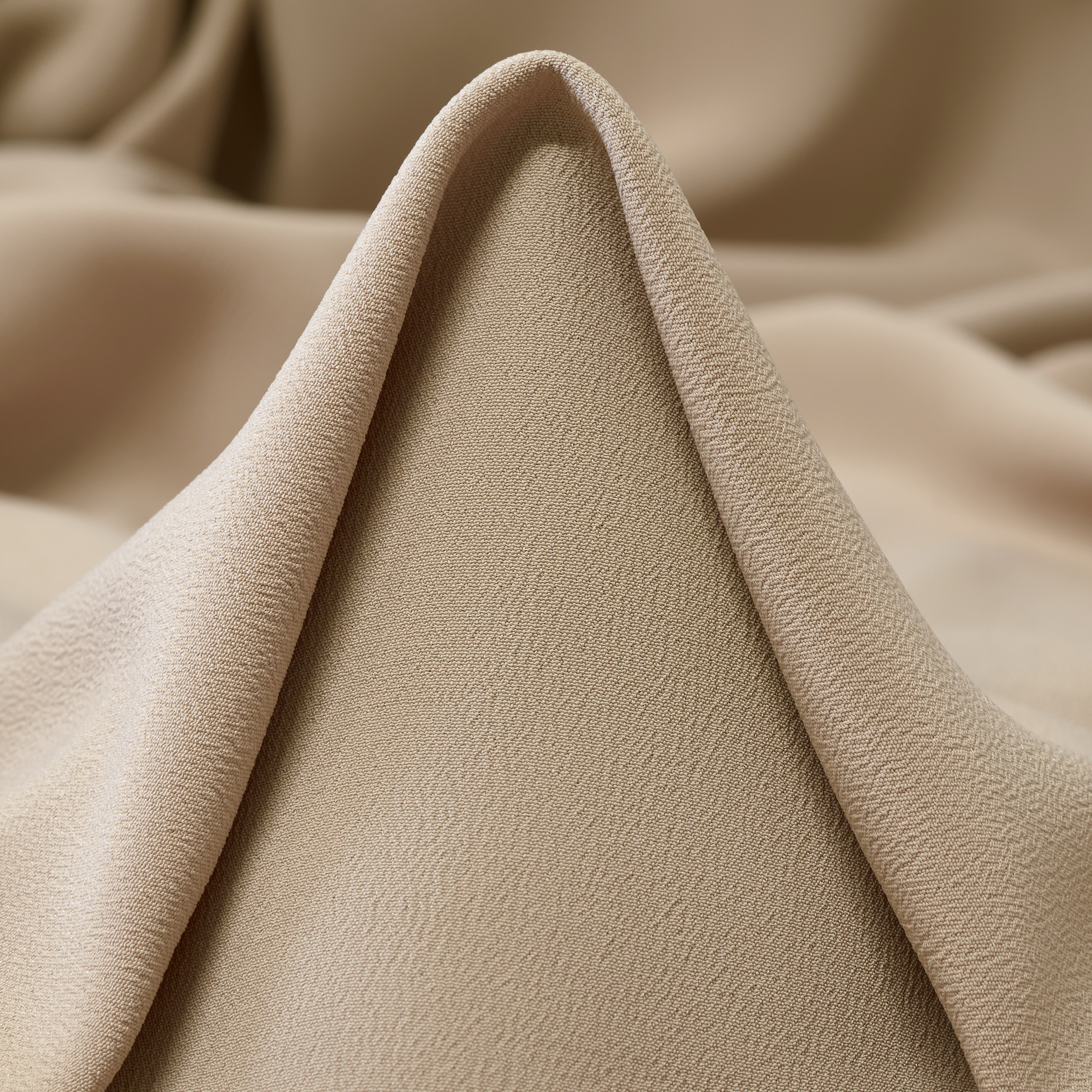 Crêpe, Acetat, Seide, Light Taupe