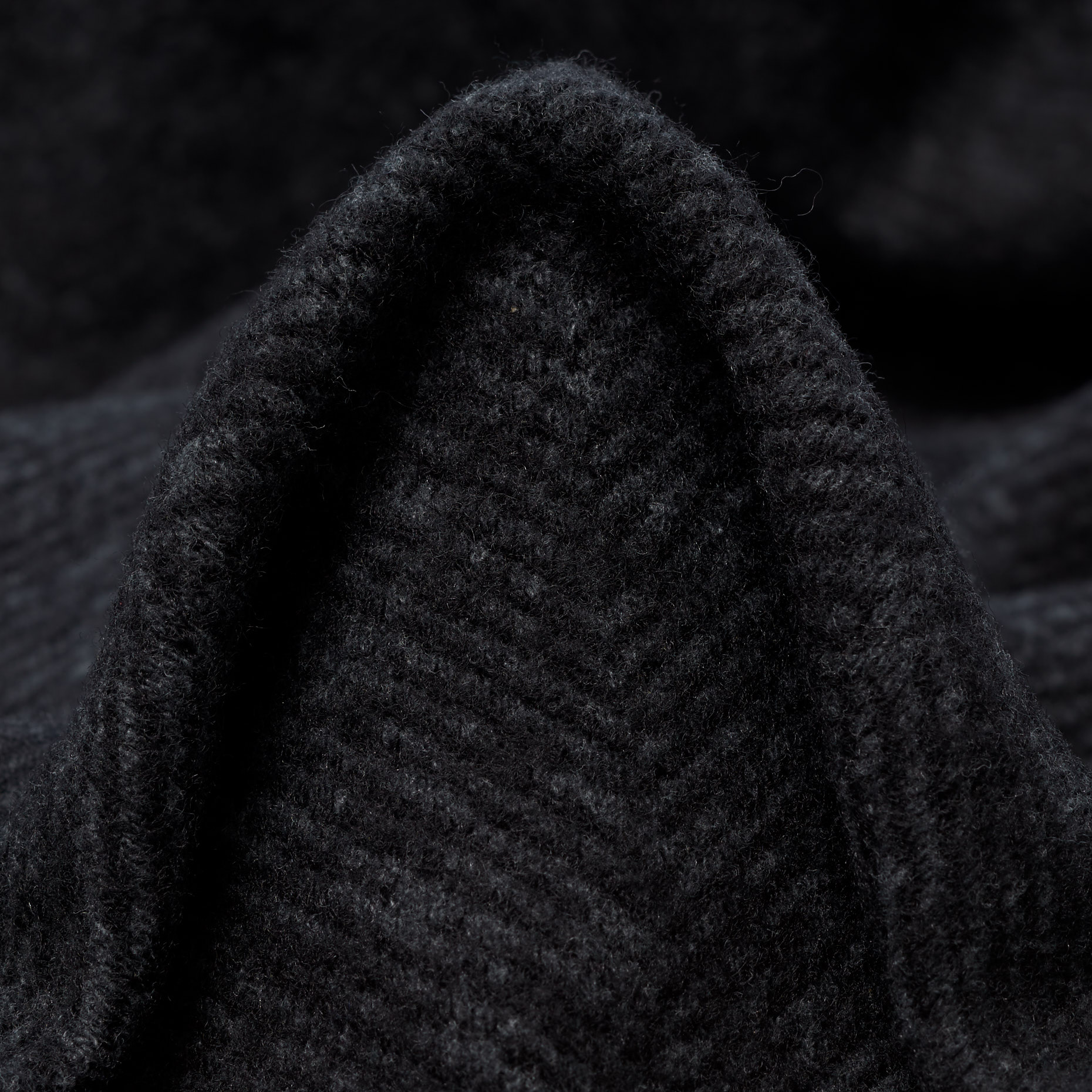 JERSEY, COTTON, WOOL BLEND, ASPHALT
