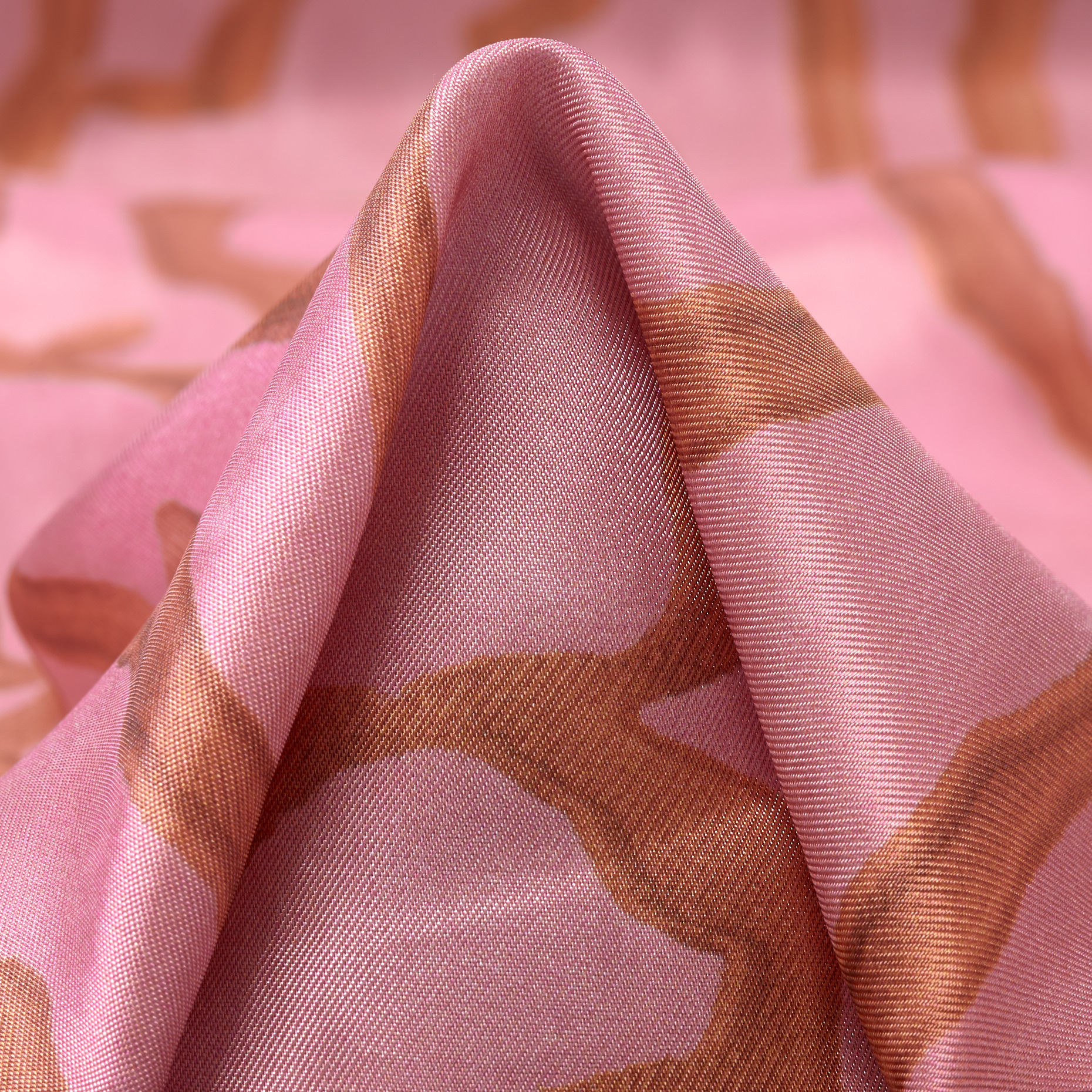 Twill, Viscosa, Stampato, Candy Pink&Biscuit