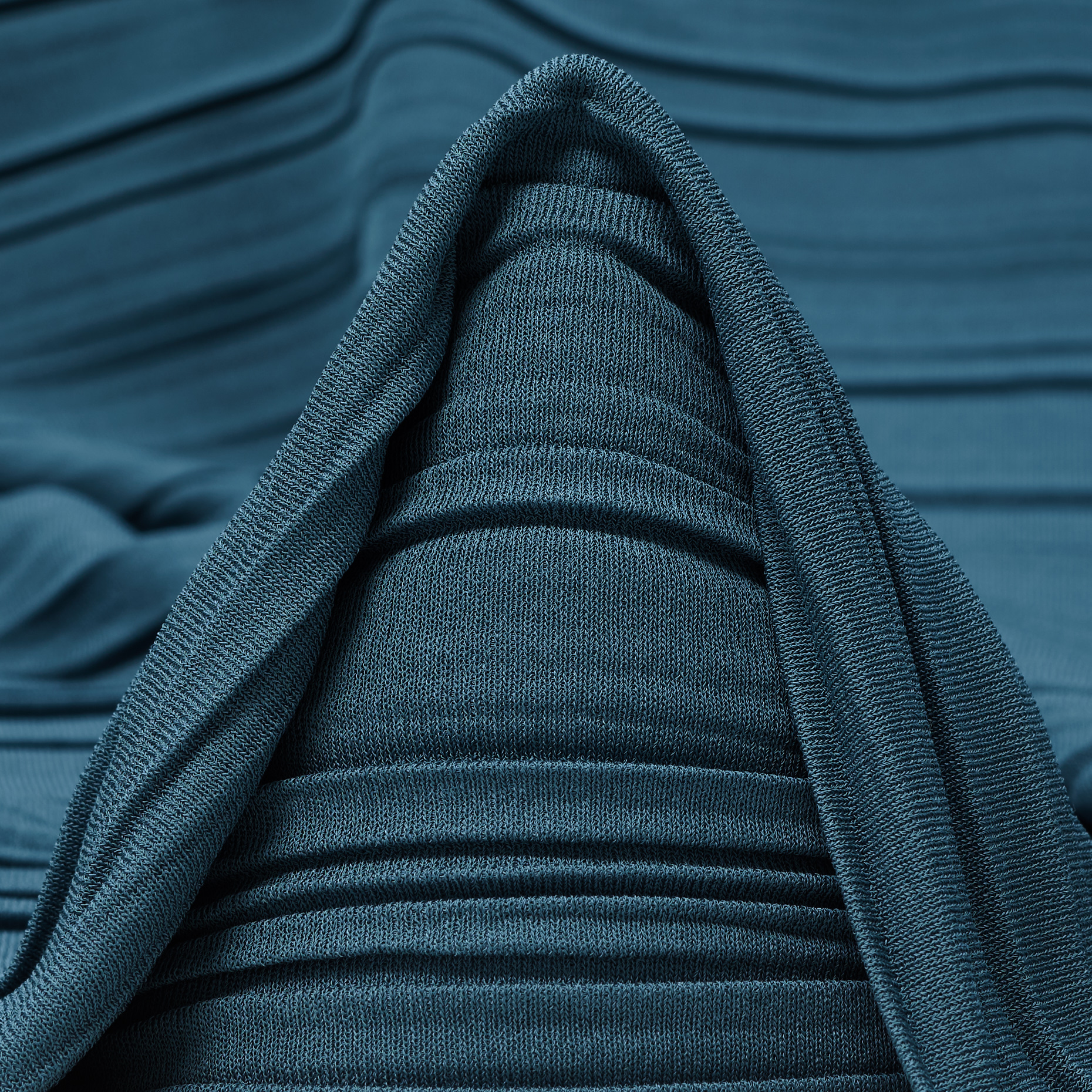 PLISSÉ, WOOL, MALLARD BLUE (F000039685)