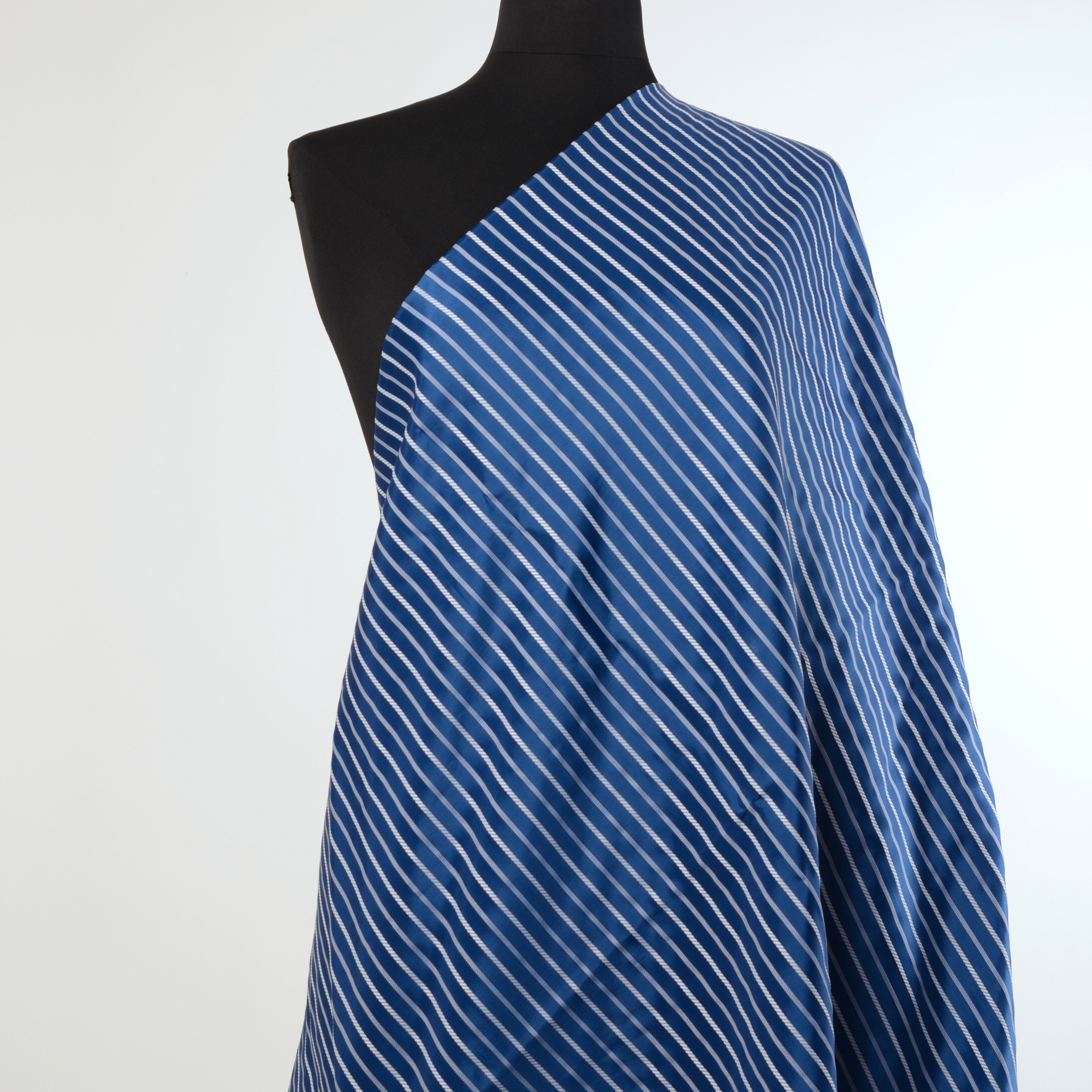 Fodera, Viscosa, Rigato, Lapis Blue