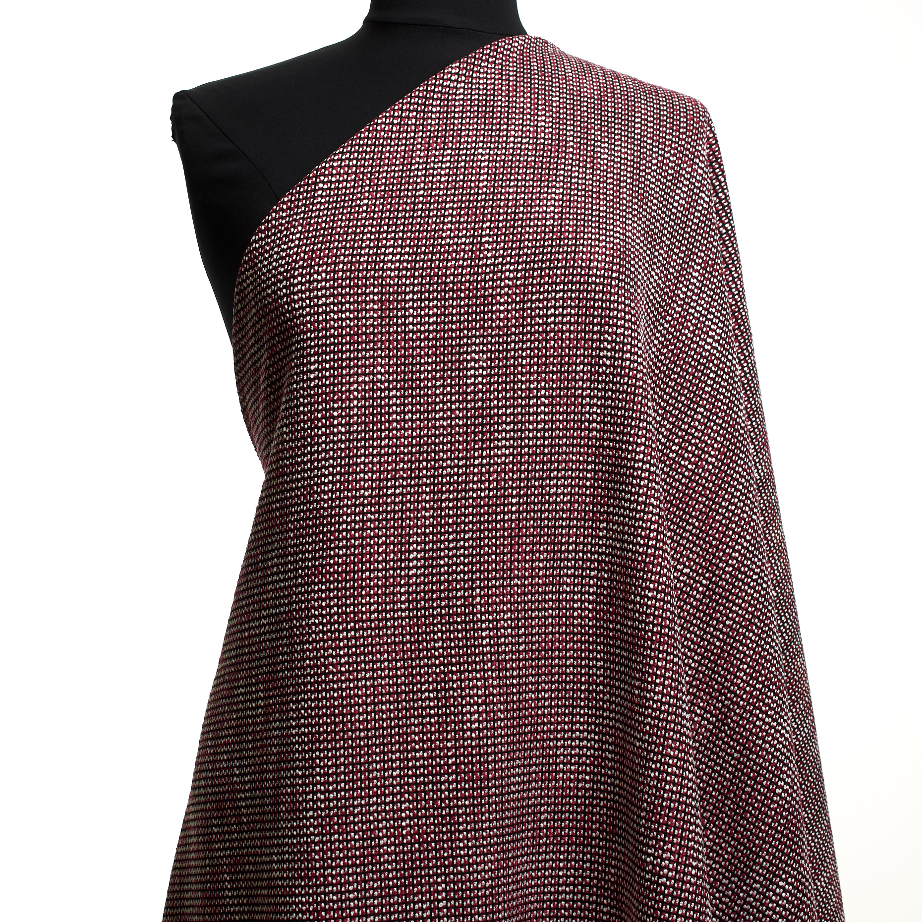 Cotone, Micro Design, Stretch, Brilliant White&Savvy Red