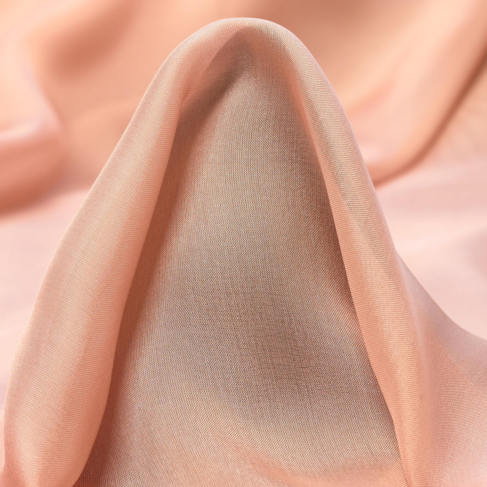 SILK, CHIFFON, PALE PEACH