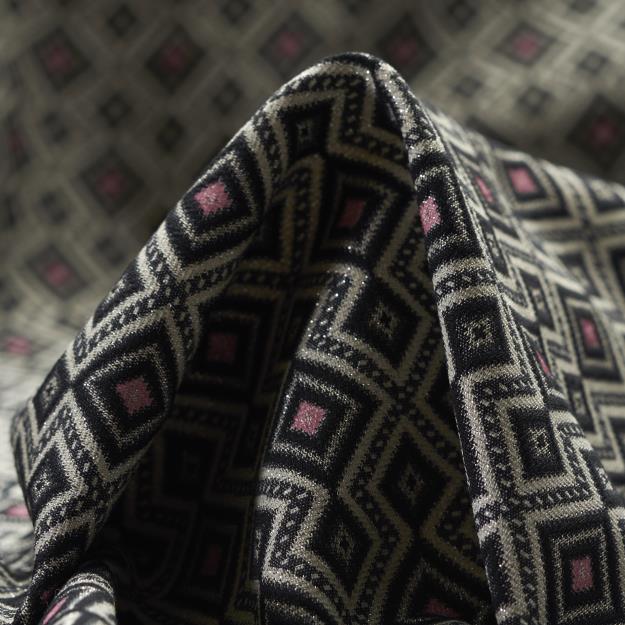 JACQUARD, COTTON ELASTIC, LUREX, IVORY&BONBON