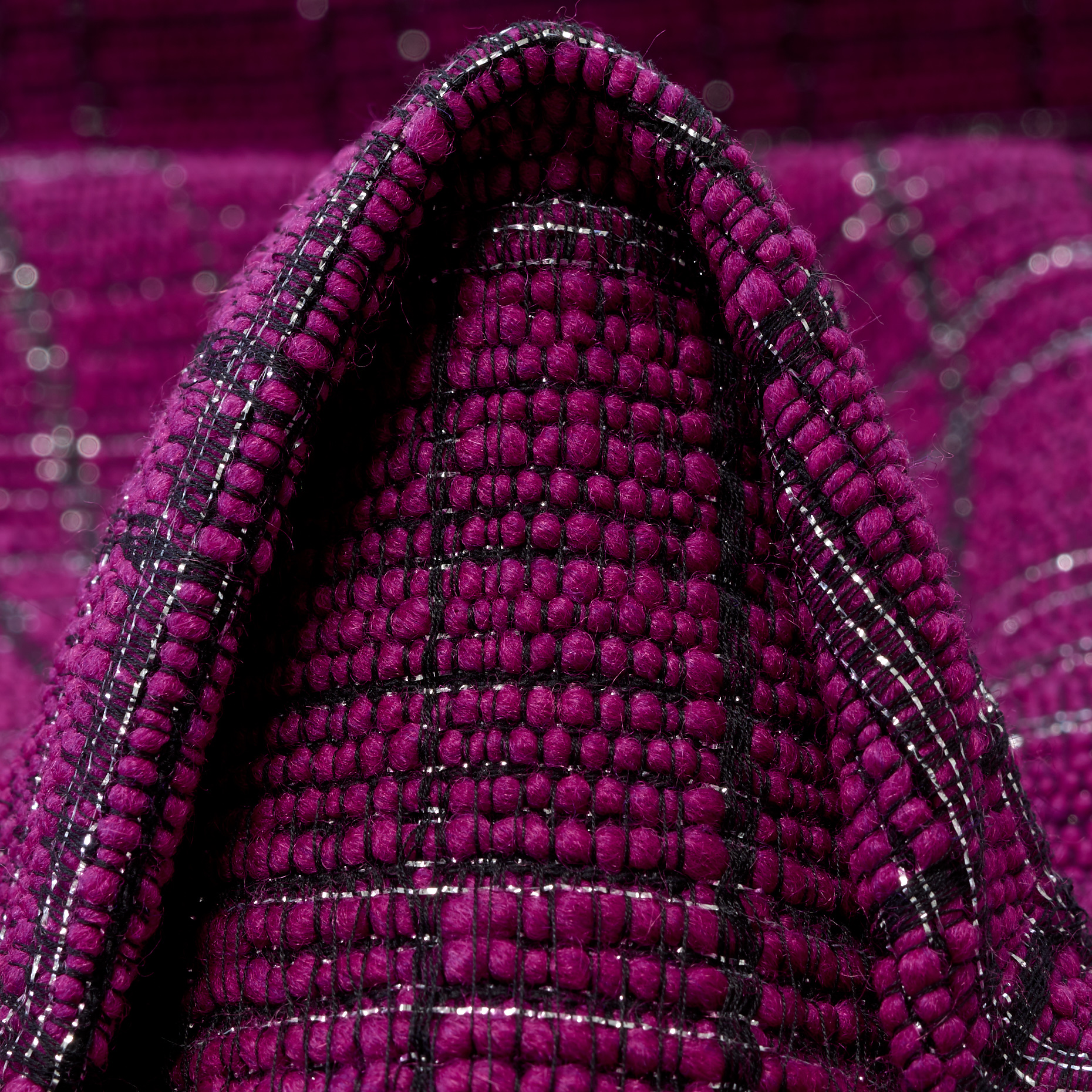 CHANEL, COTTON BLEND, LUREX, MAGENTA HAZE&SILVER