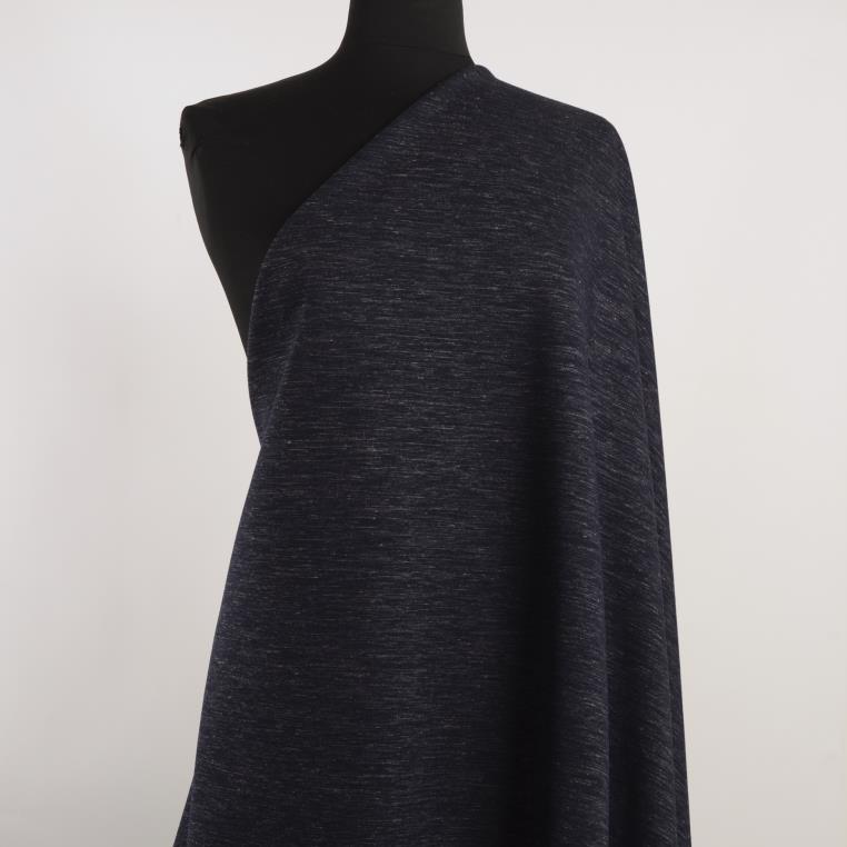 Double, Jersey, Wolle Leinen, Midnight Blue