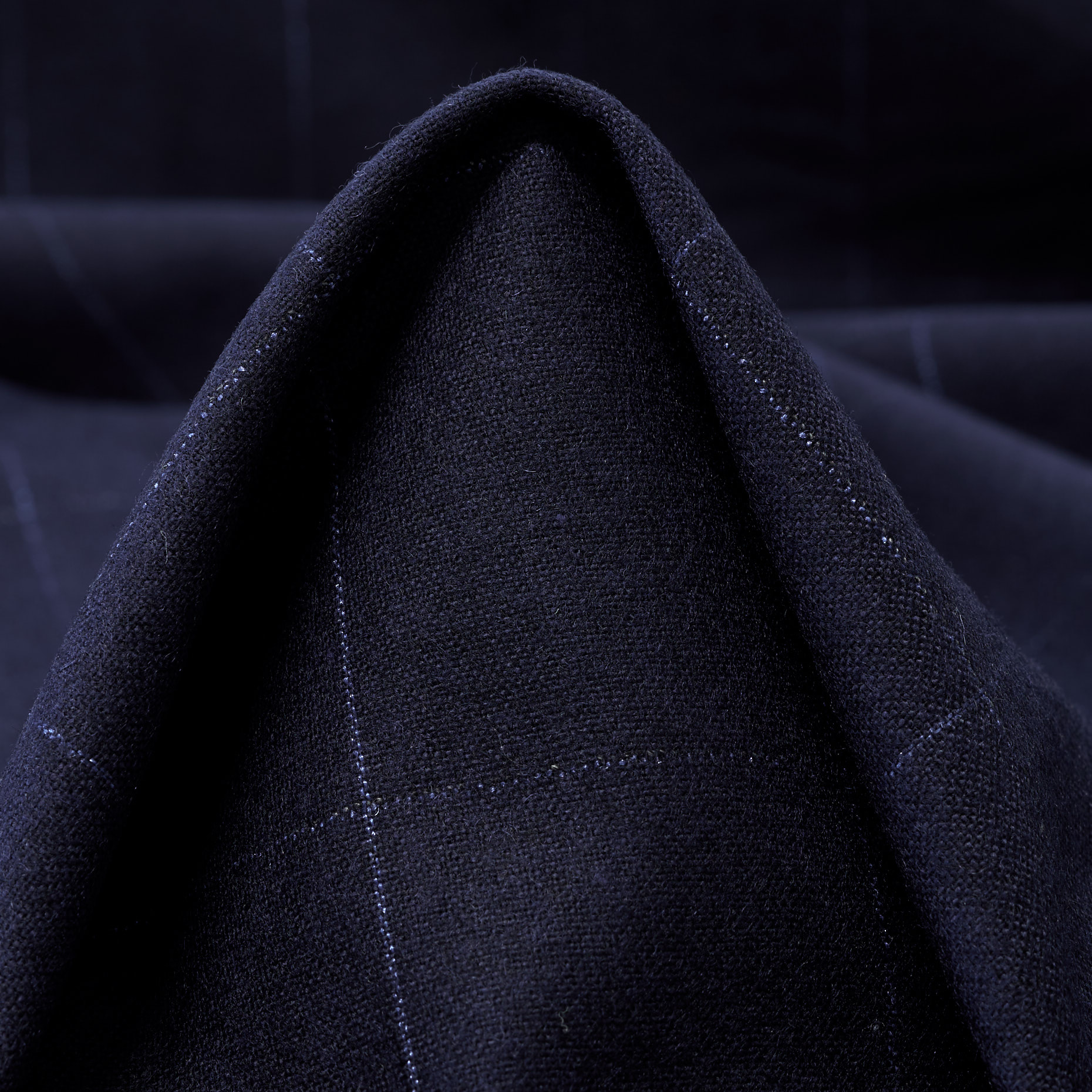 Flanell, Schurwolle, Viskose Mix, Black Iris