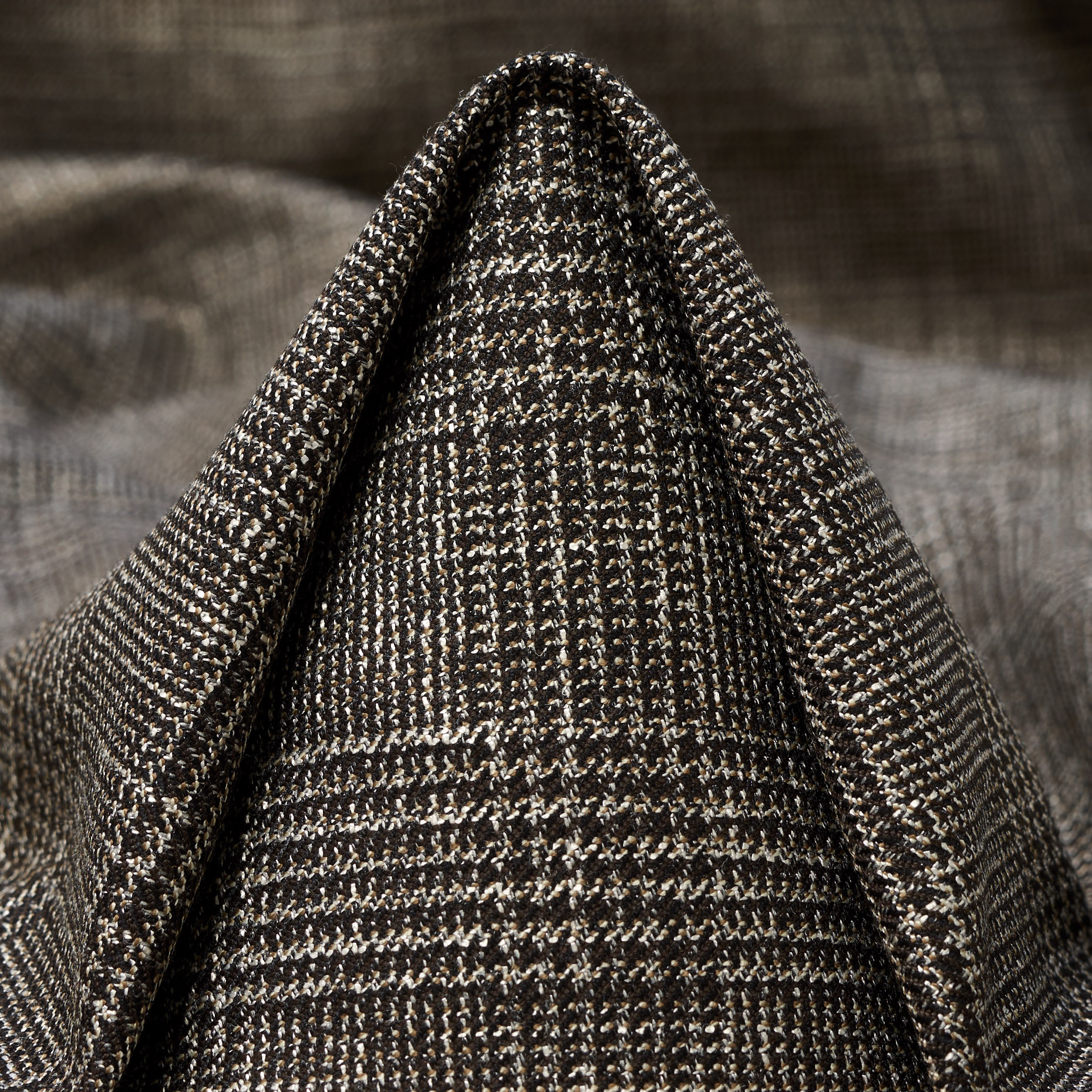 Viscose Blend, Check, Elastic, Covert Green&Raven Black