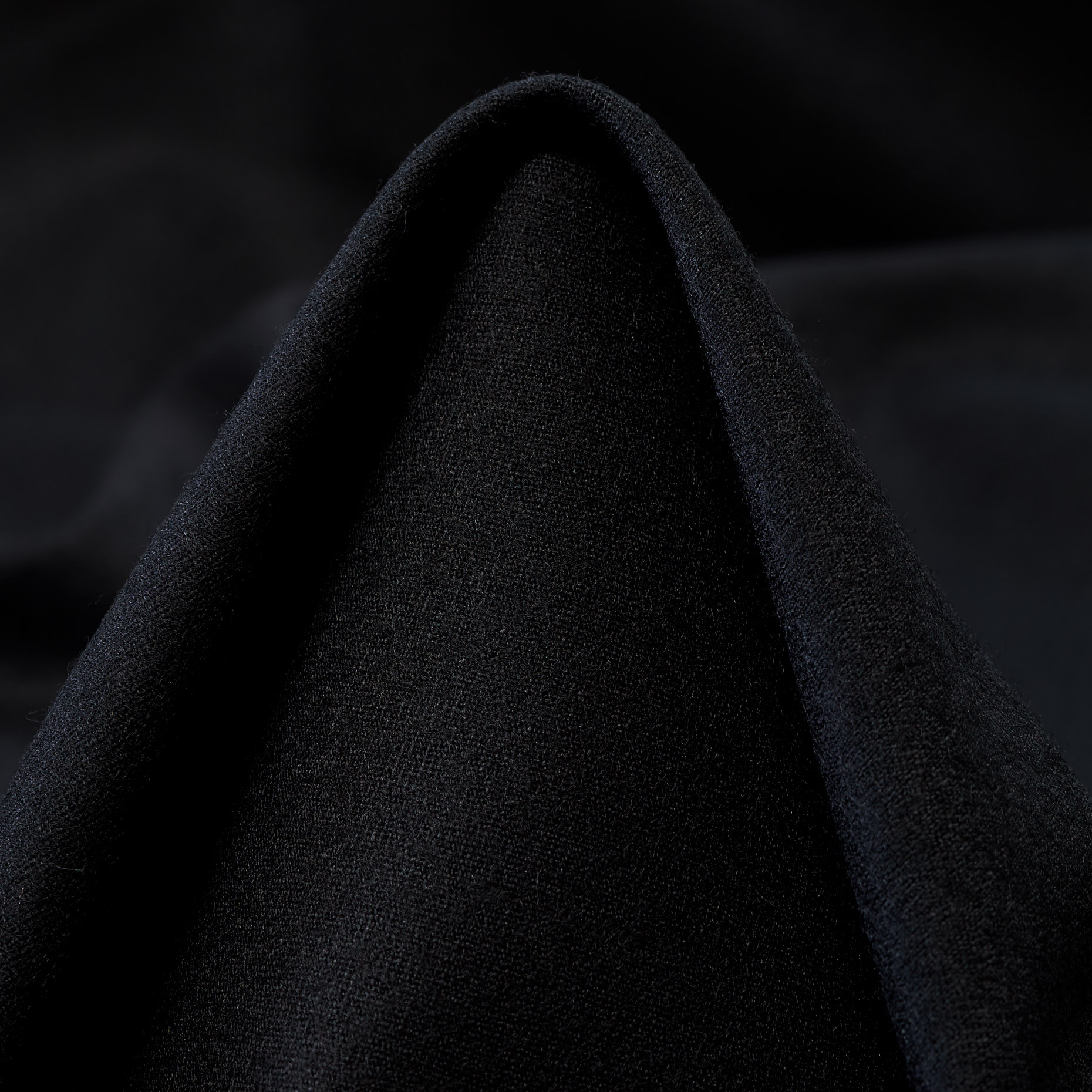 Flanell, Schurwolle, Elastik, Raven Black