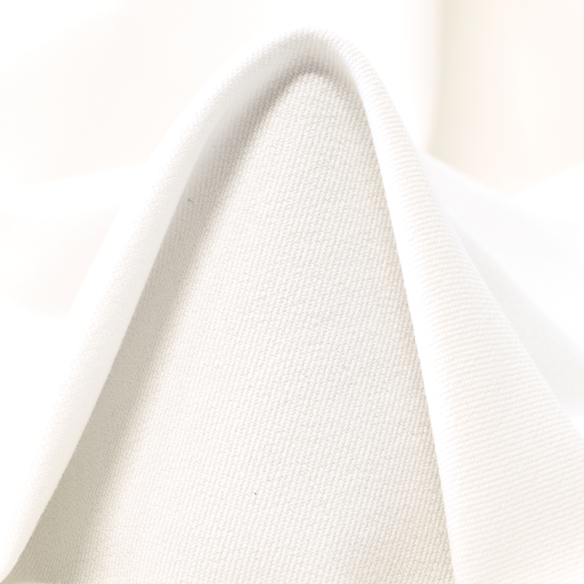 Twill, Bawełna, Stretch, Lucent White