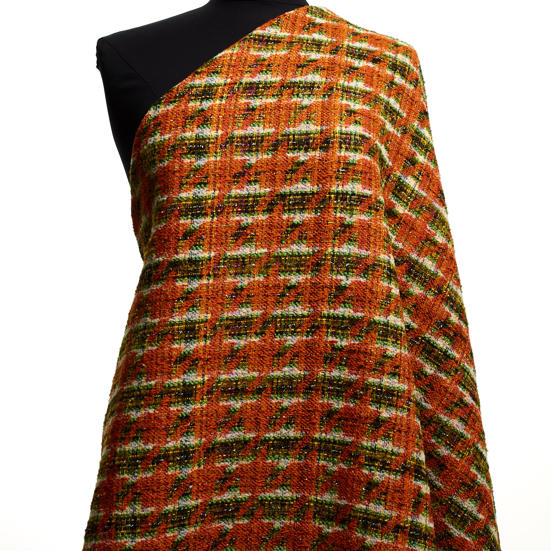 BOUCLÉ, CHANEL, DUSTY ORANGE&GRASS GREEN