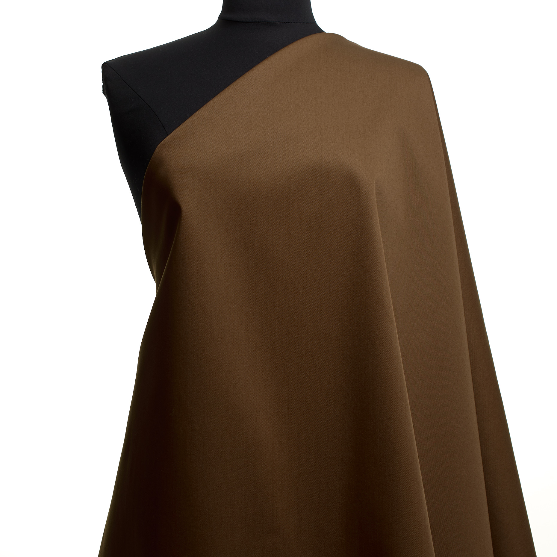 Twill, Bawełna, Stretch, Cognac