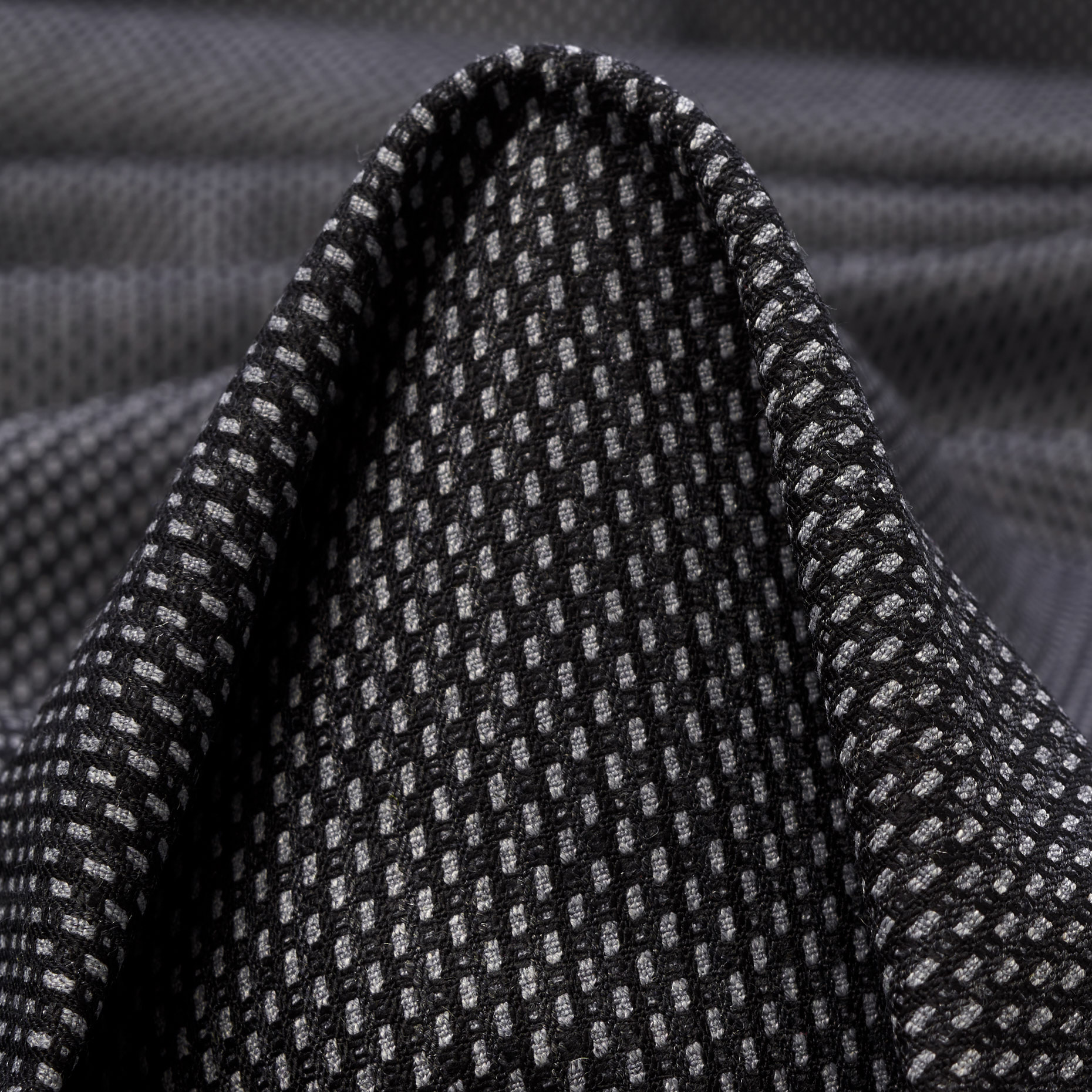 Jacquard, Mélange de Laine, Elástique, Vulcanic Ash