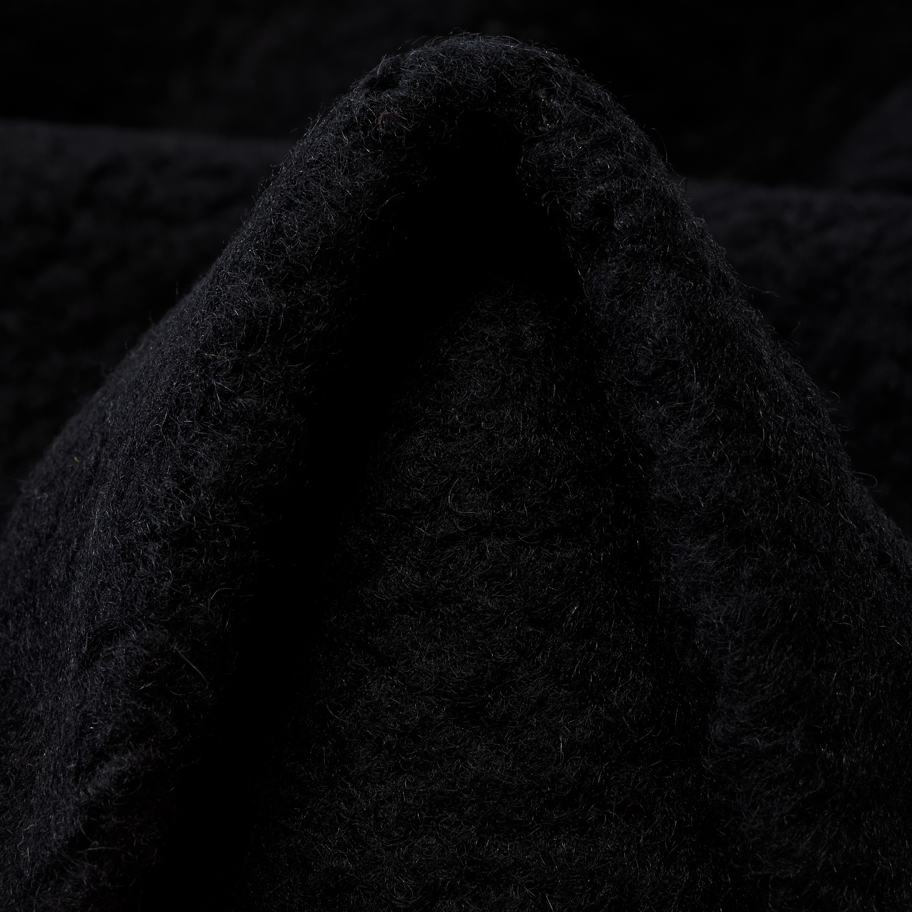 Finta Pelliccia, Lana Vergine, Mohair, Jet Black (F000053373)