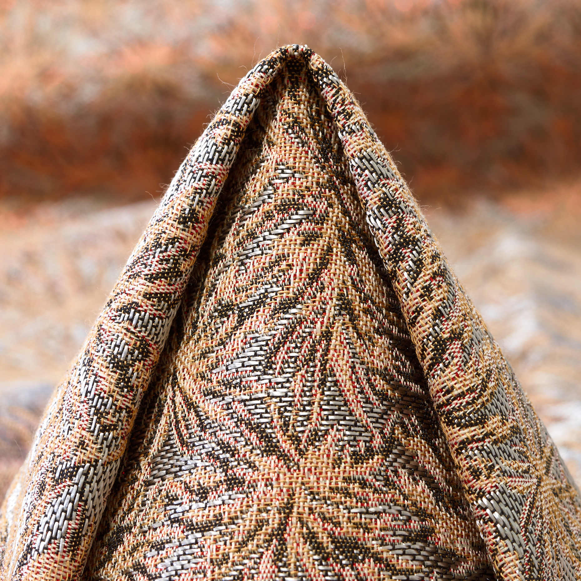 JACQUARD, ACETATE, METALLIC, SACHET PINK&SILVER