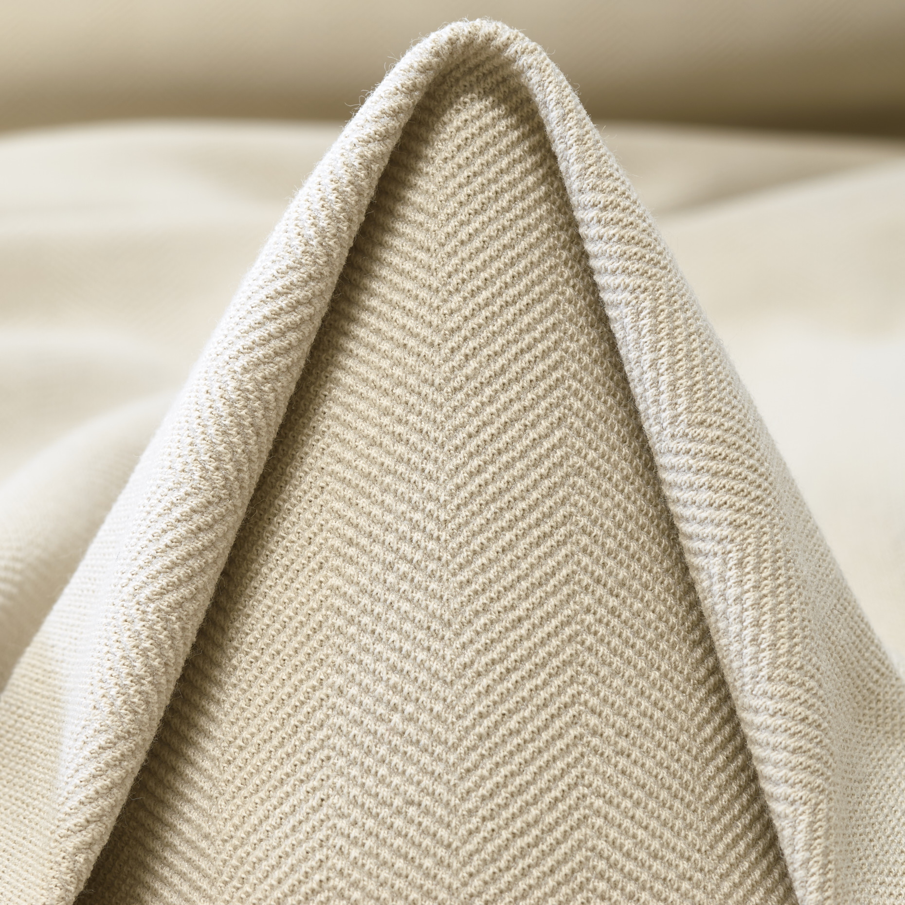 Jersey, Algodón, Espiguilla, Oyster Gray