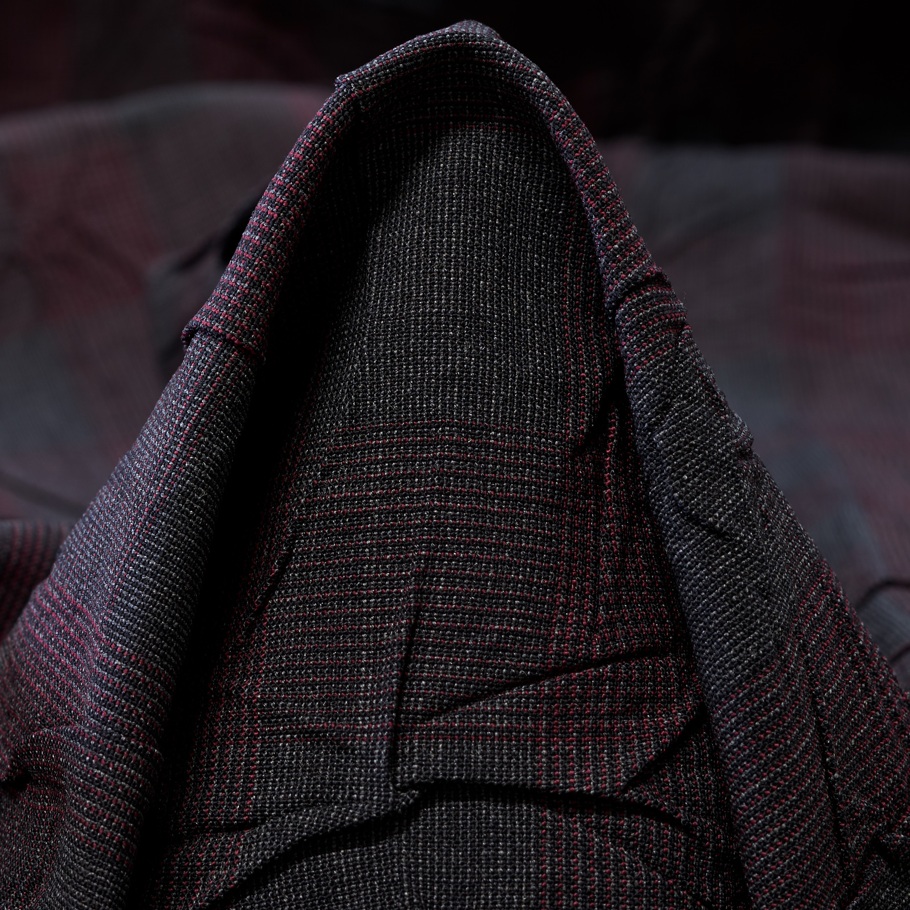CRASH, VIRGIN WOOL, CHECK, STEEL GRAY&BAROQUE ROSE