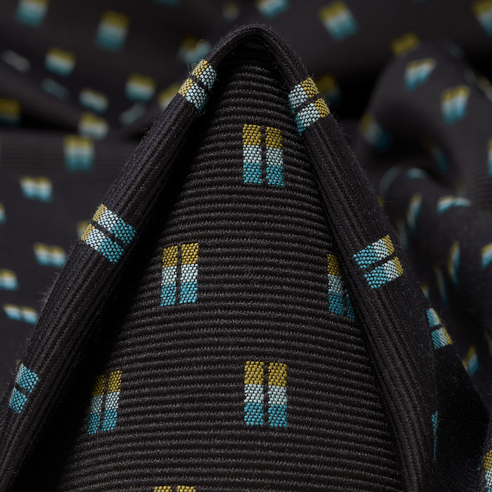 Jacquard, Baumwolle, Elastik, Midnight Blue&Deep Lagune