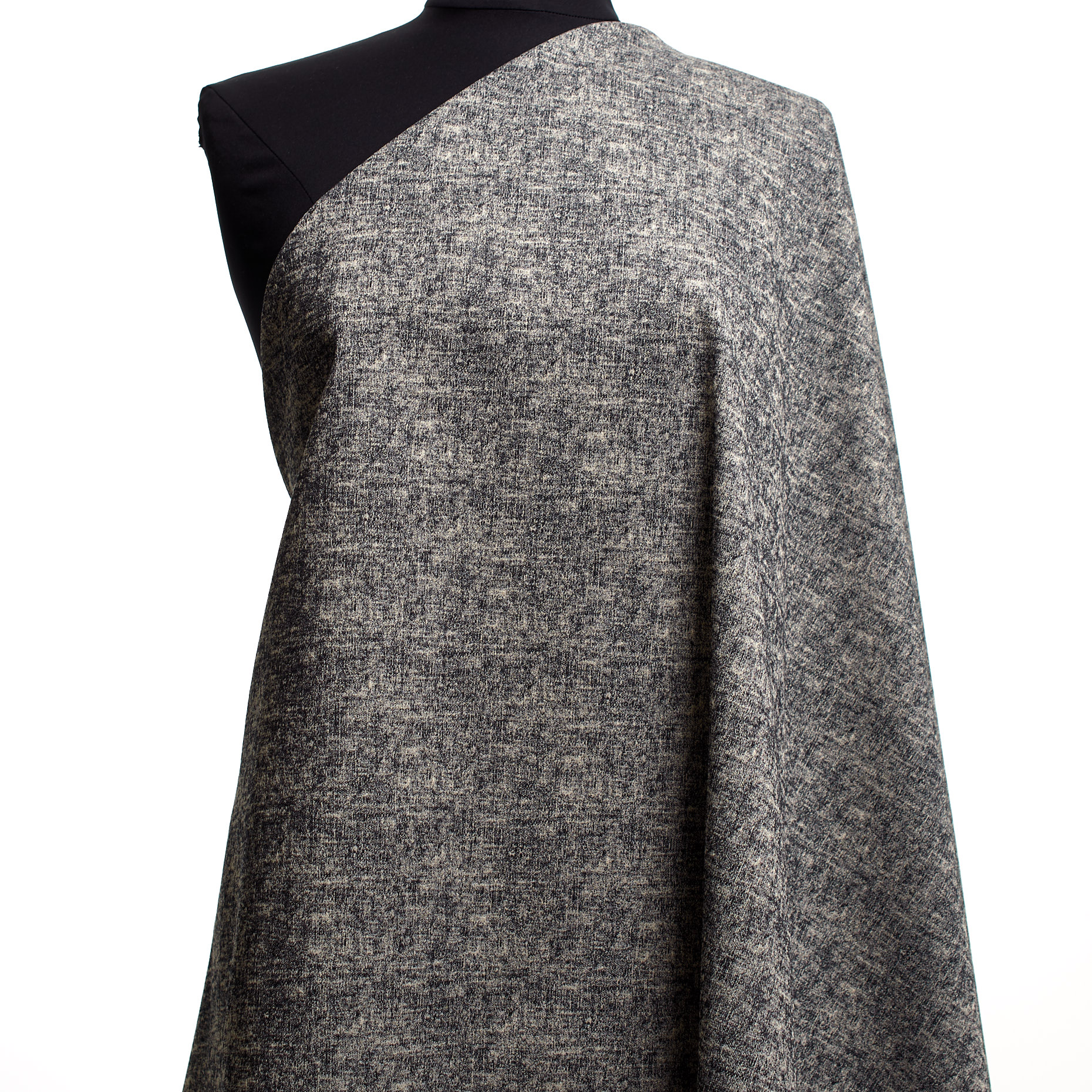 Jersey, Cotton Elastic, Polar Night&Ivory
