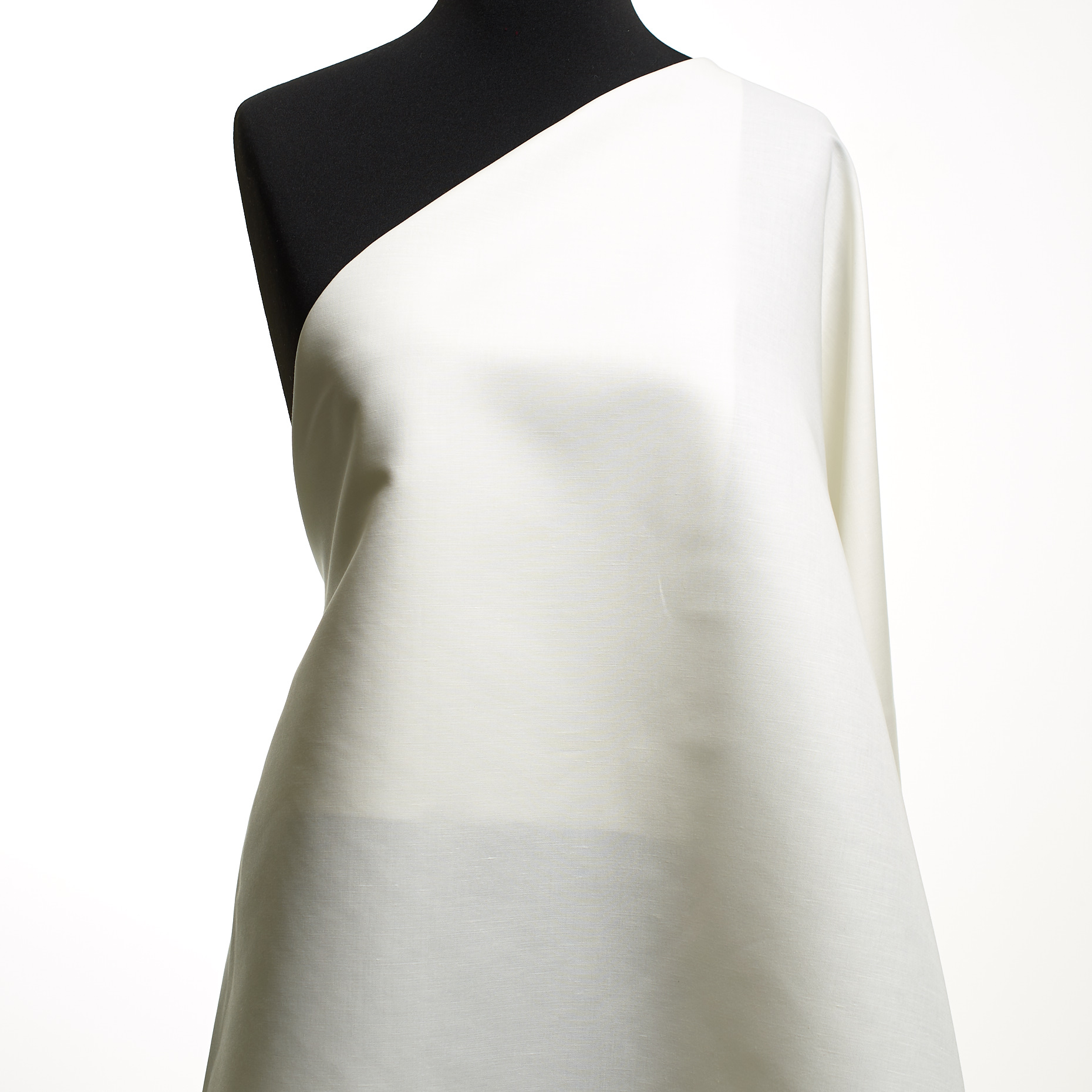Linen, Cotton, Stiff, Lucent White