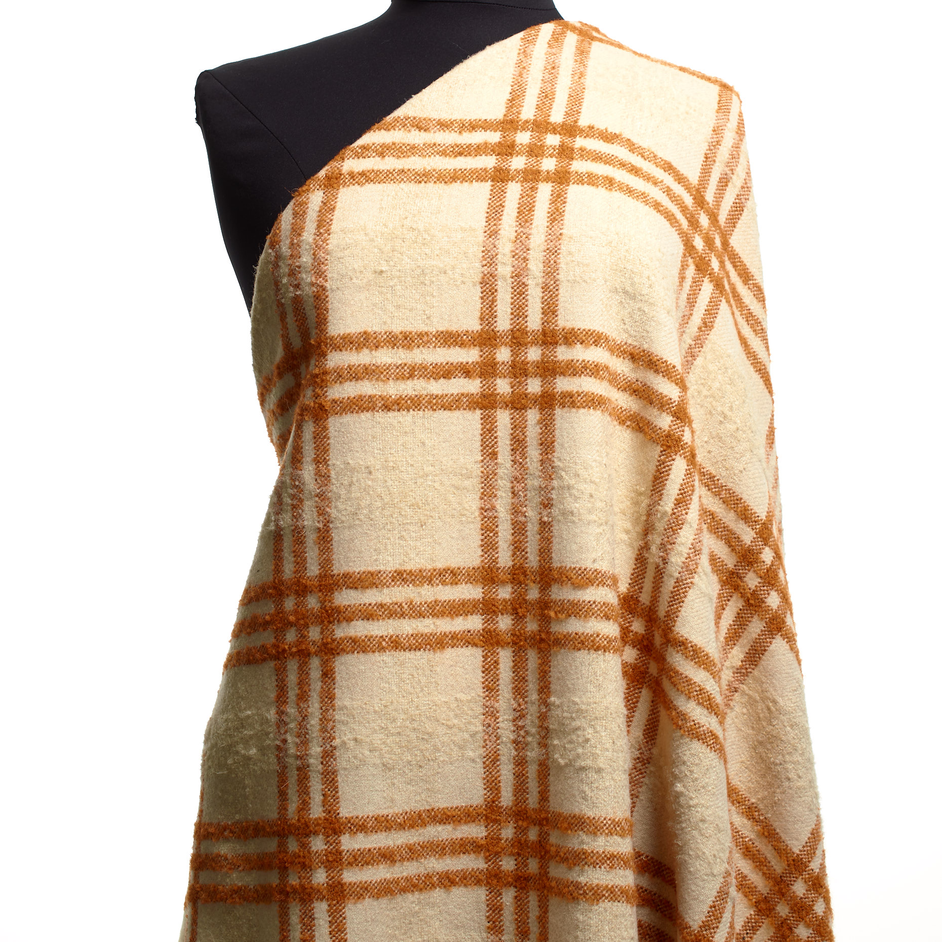 Lana Vergine, Quadro, Brushed, Antique White&Dusty Orange