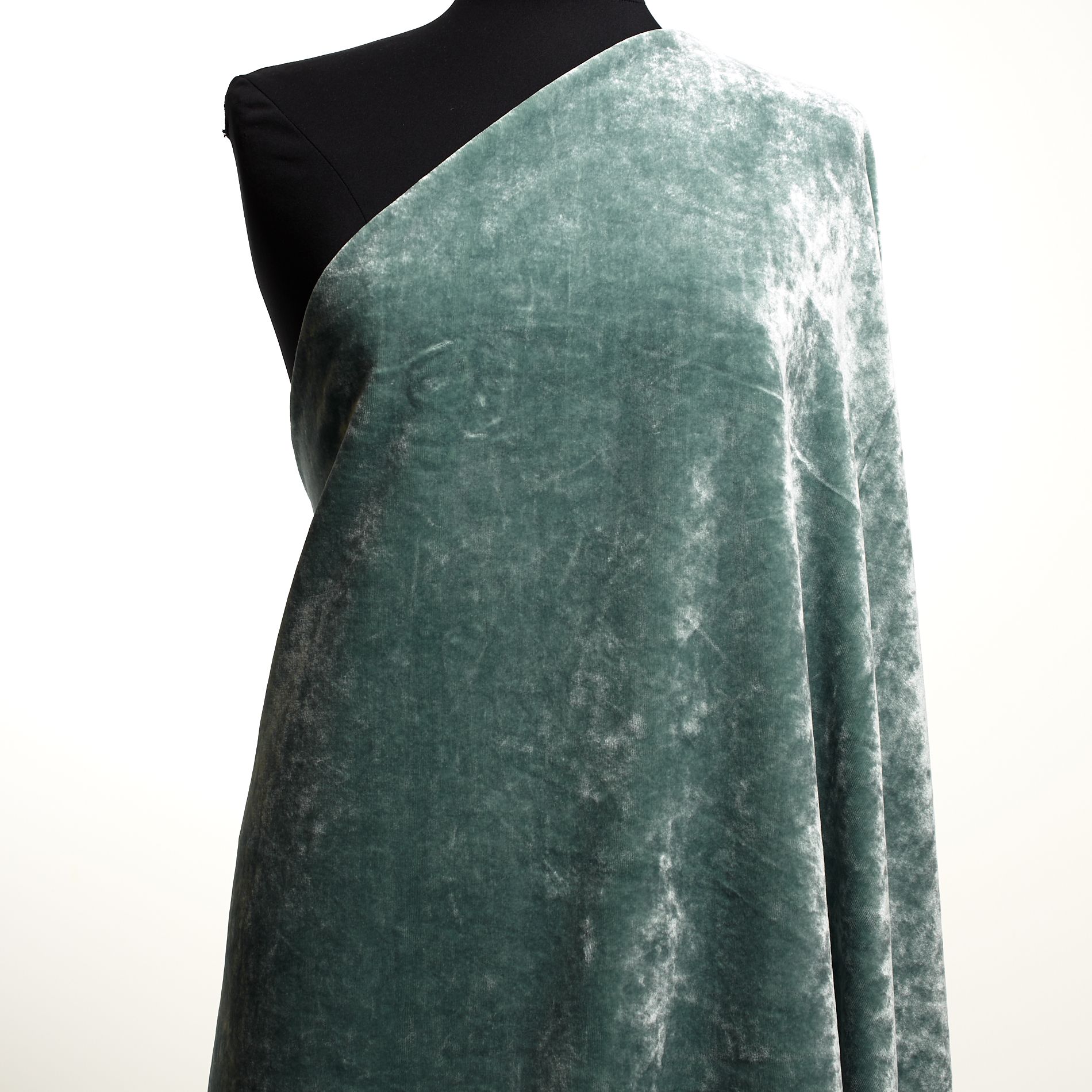 Velours, Viscose , Silver Blue