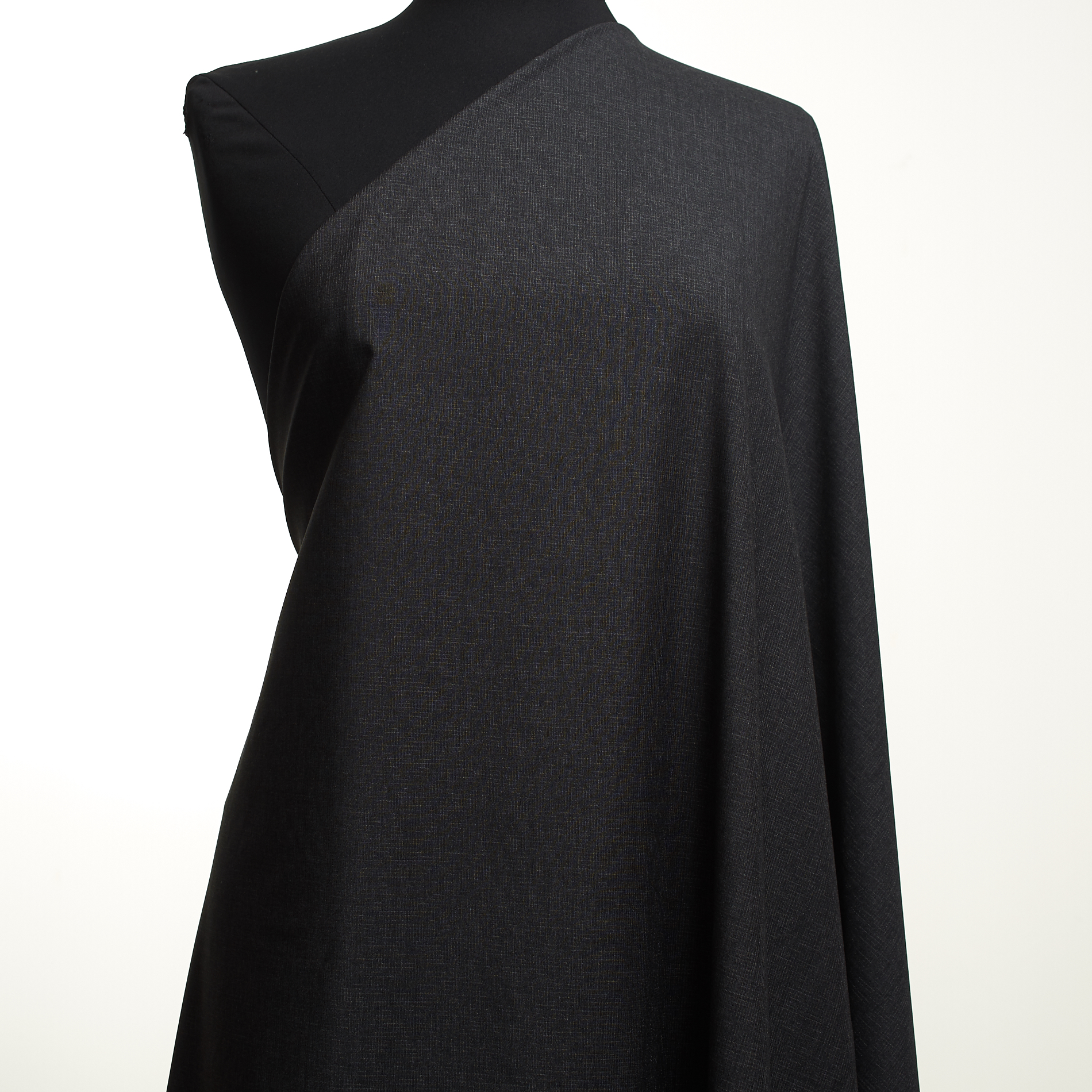 LUXURY FINE WOOL, SILK, MICRO DESIGN, BLACK SAND