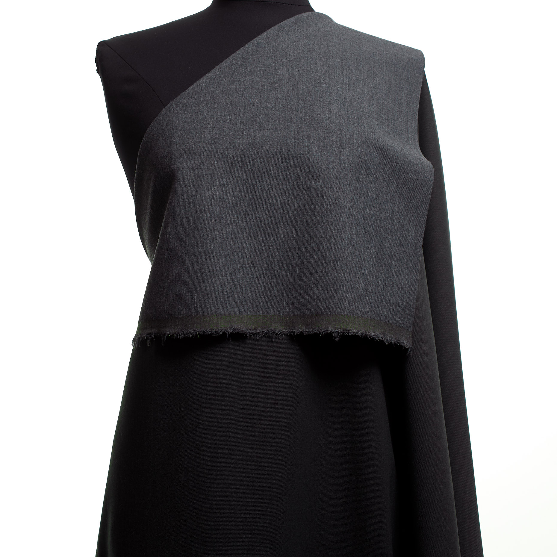 Twill, Wolle Mix, Elastik, Iron Gate
