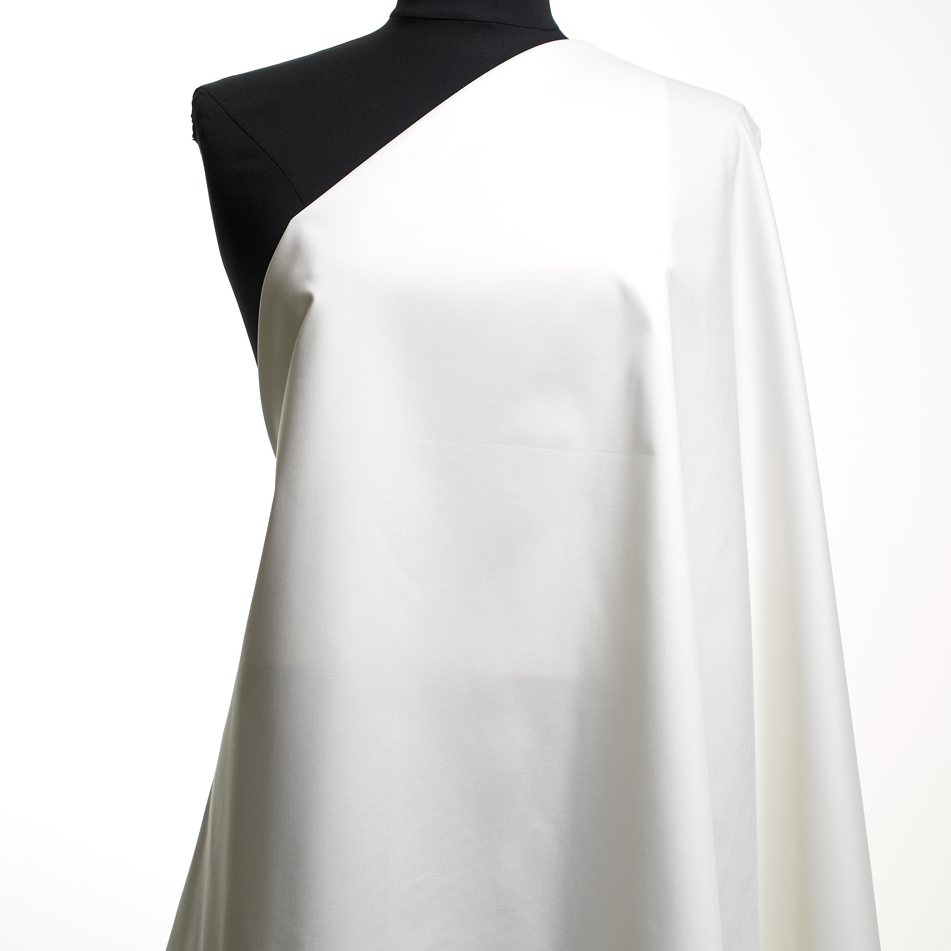 Twill, Cotone, Stretch, Brilliant White
