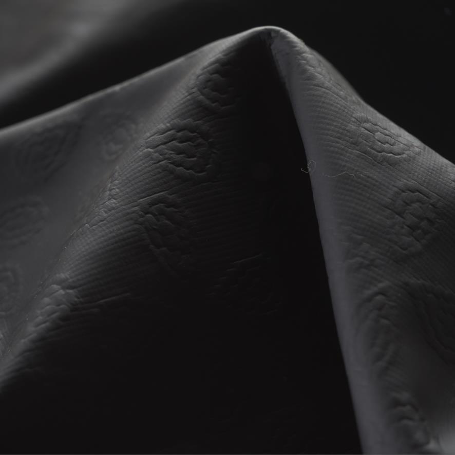 COTTON, COATED, WATER REPELLENT, JET BLACK