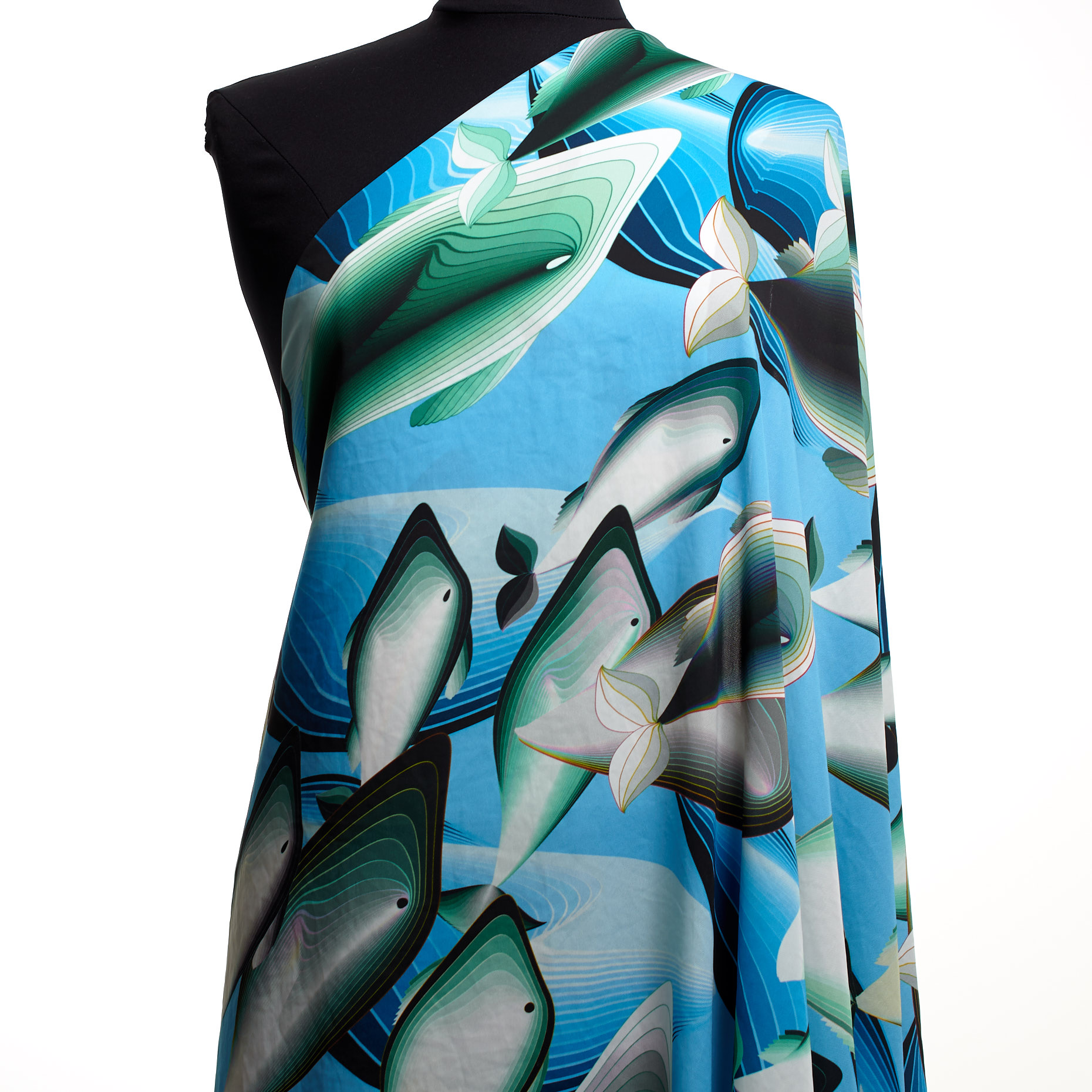 CADY, PRINTED, MALIBU BLUE