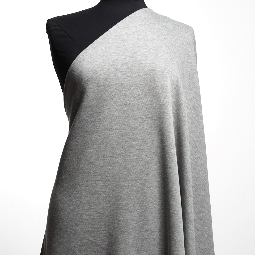 JERSEY, COTTON, MELANGE, CHISELED STONE