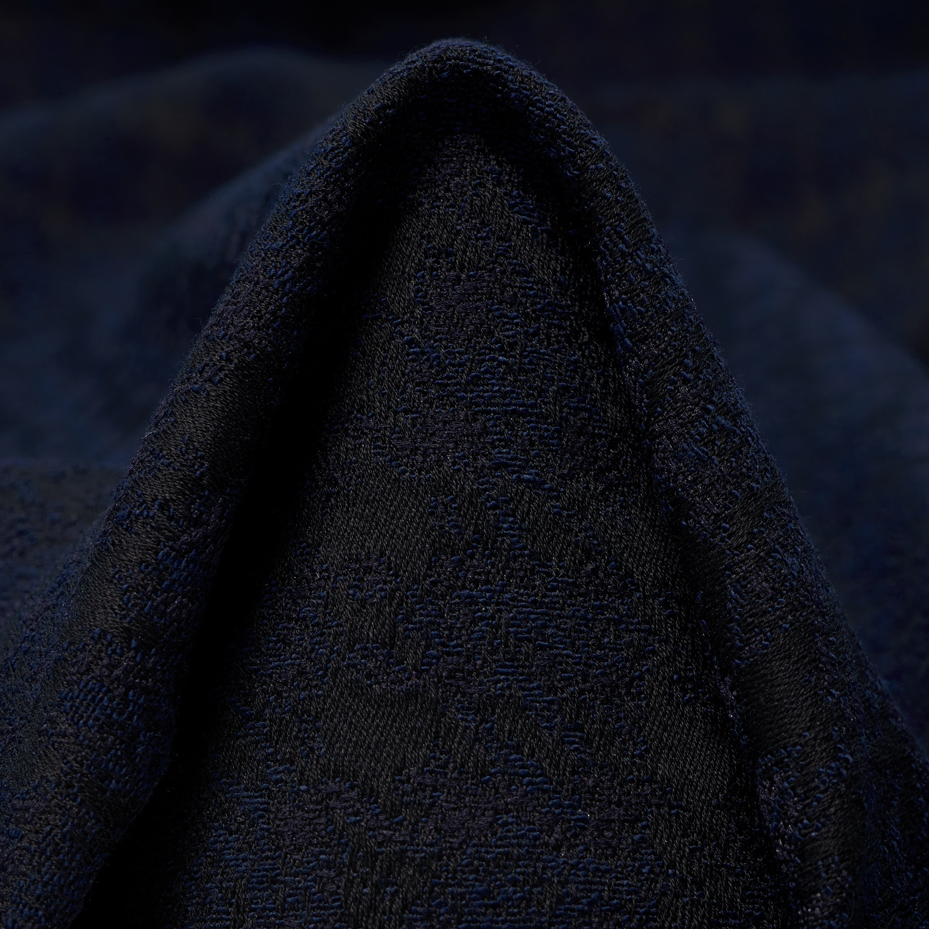 Жаккард , Хлопок, Гусинная Лапка, Midnight Blue