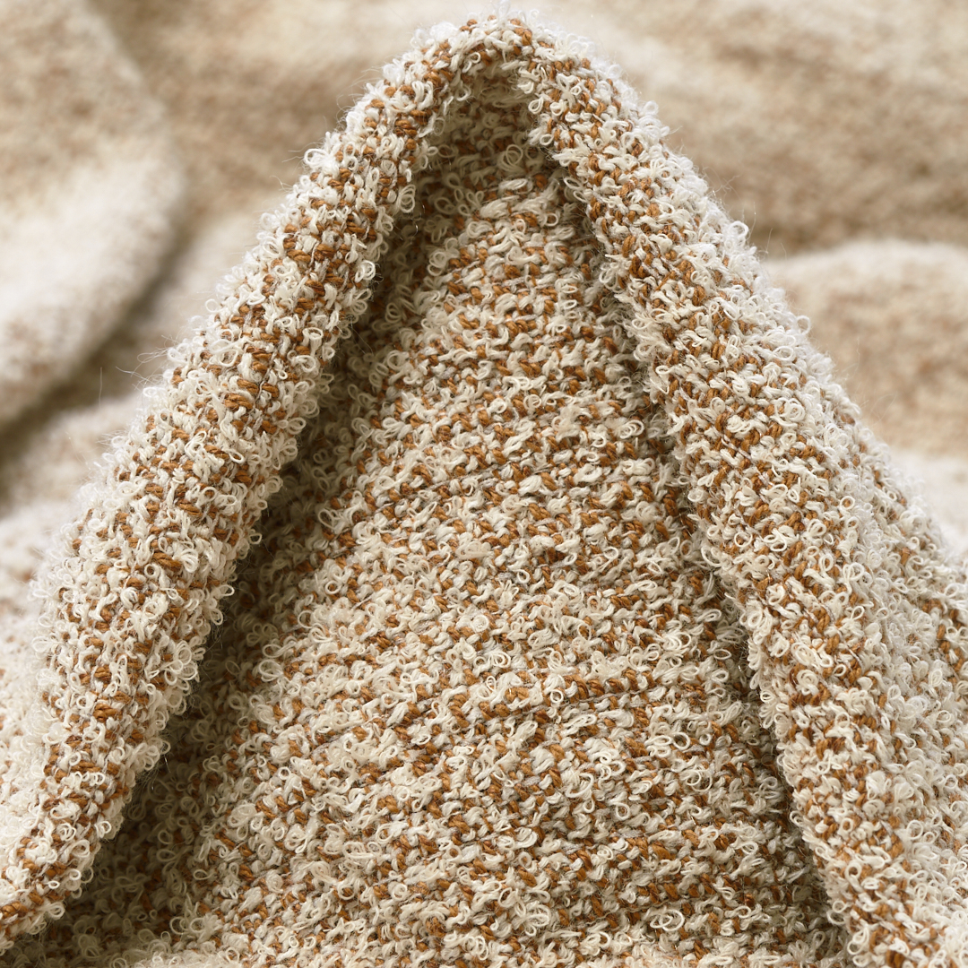 Bouclé, Baumwolle Mix, Irish Cream