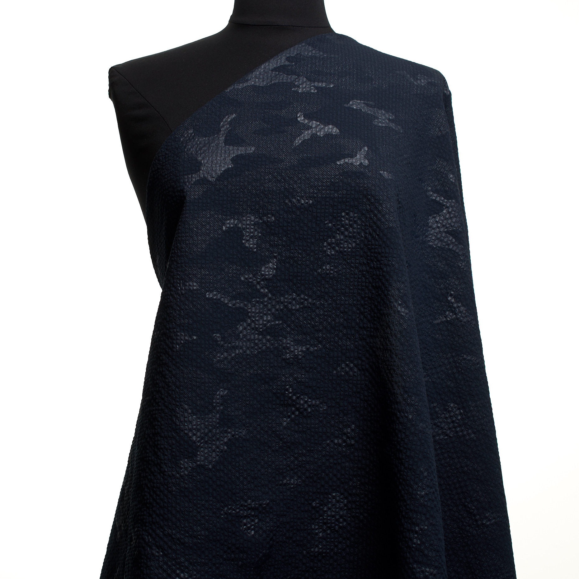 Seersucker, Stampato, Camouflage, Dark Night