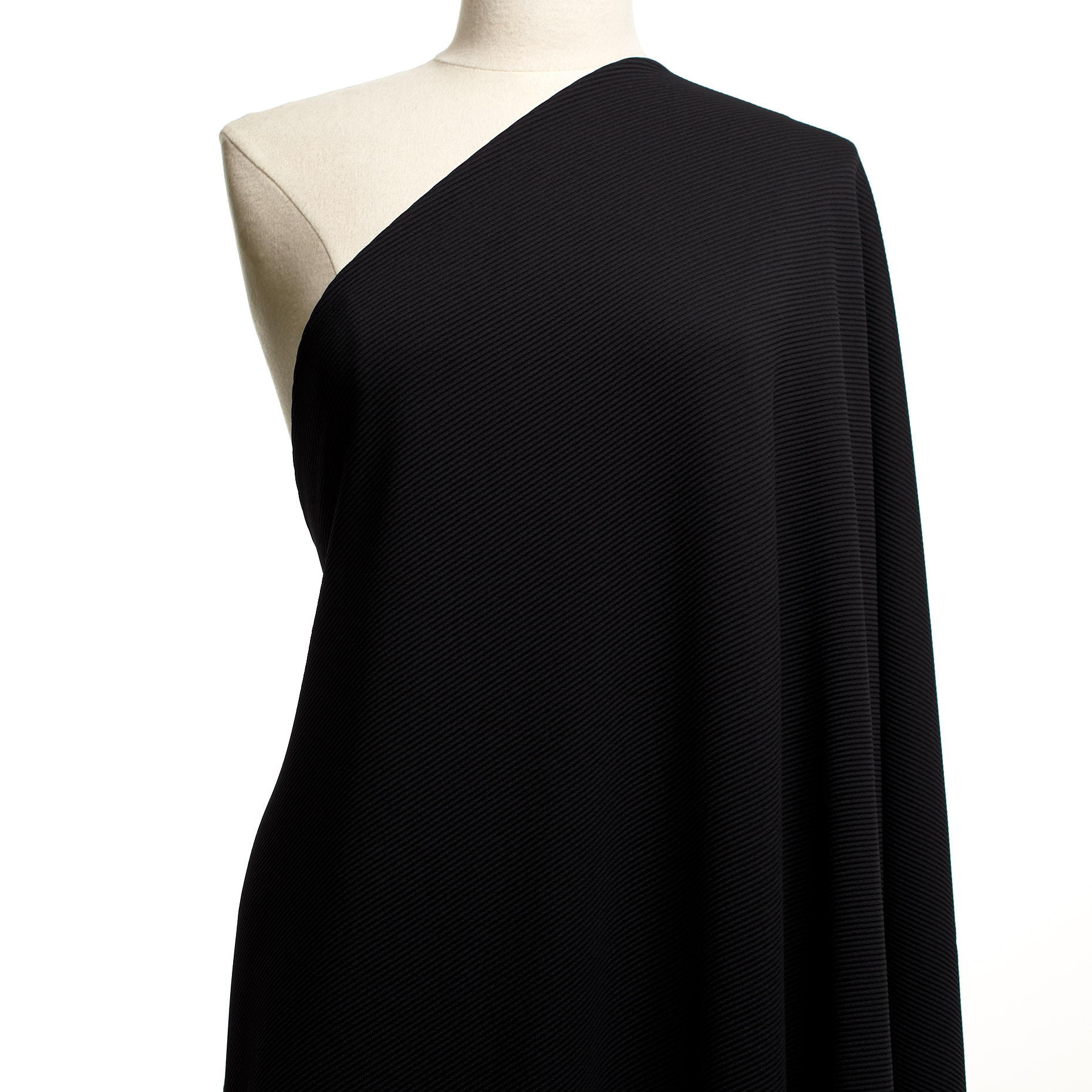 Techno Jersey, Elastic, Twill, Raven Black