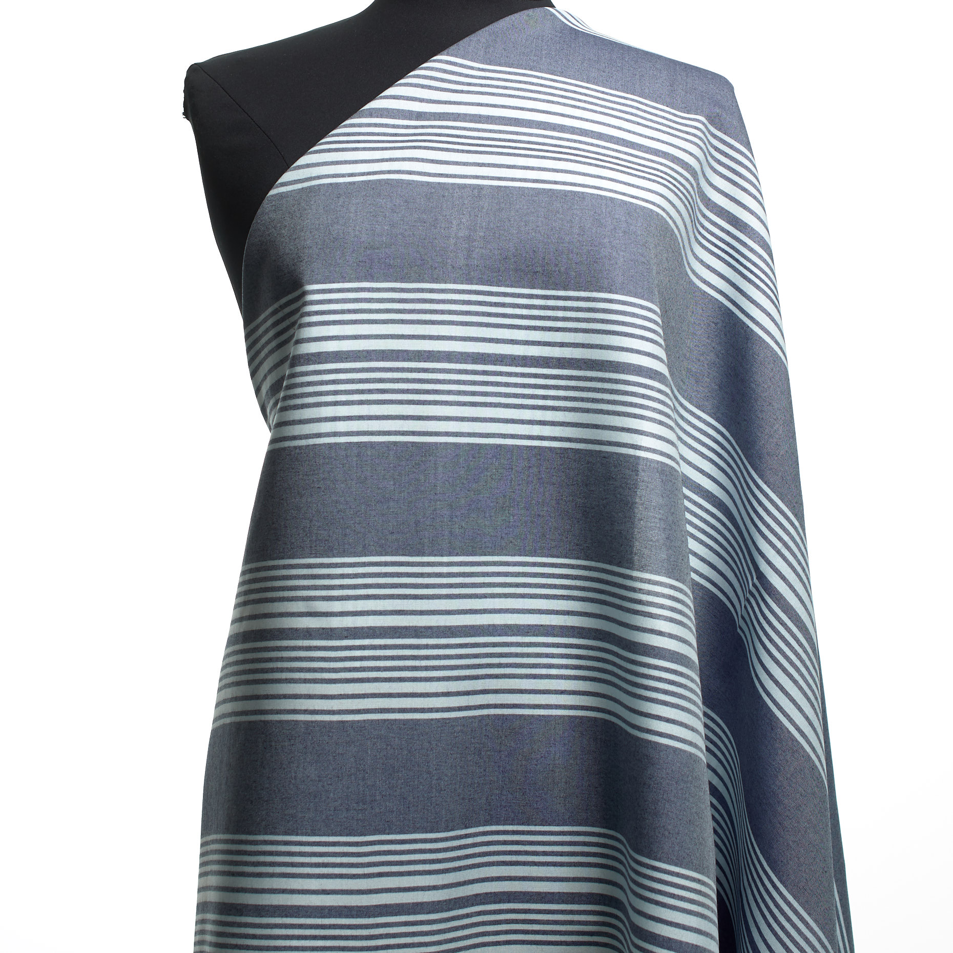 Twill, Cotone, Rigato, Midnight Navy