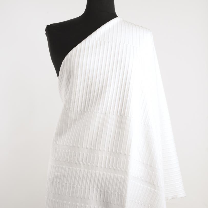 Jersey, Jacquard, Brilliant White