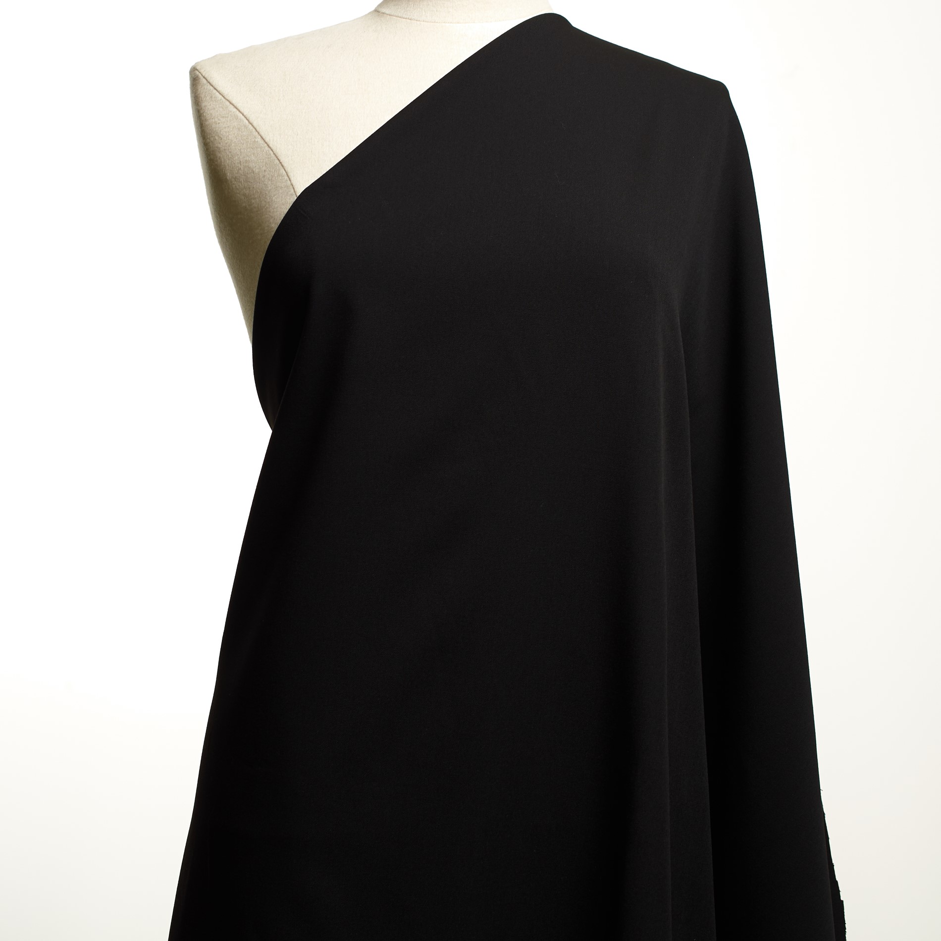 TWILL, VISCOSE BLEND, ELASTIC, RAVEN BLACK